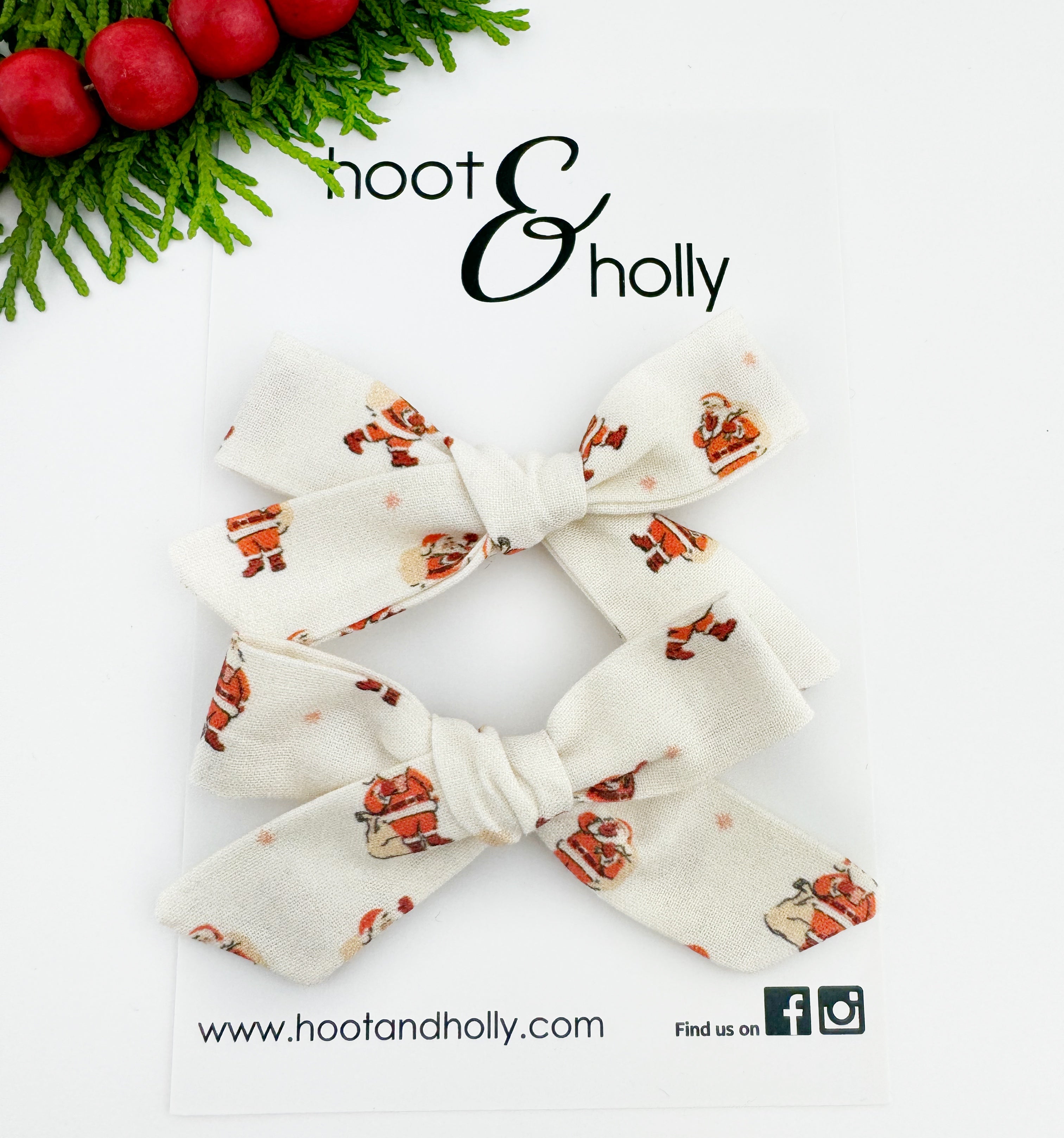 Sydney Bow - Pigtail Set - Little Santas