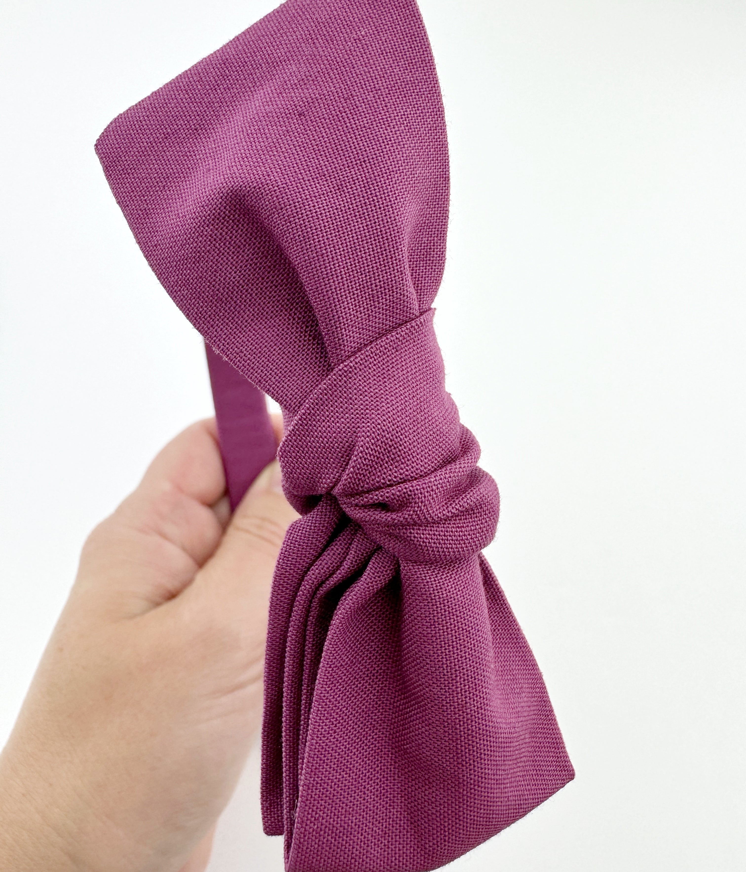 Paris Bow Headband - Plum