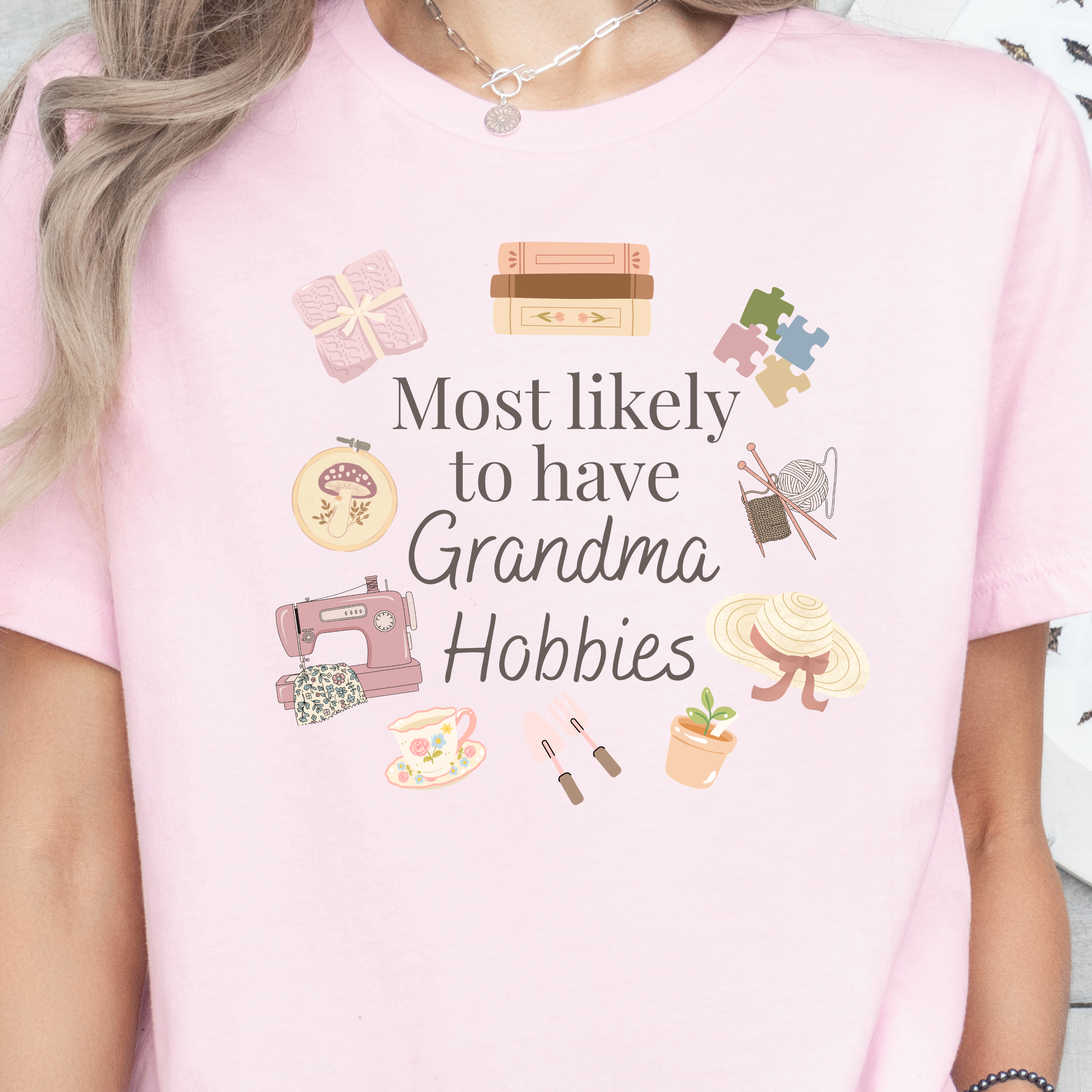 Grandma Hobbies - T-Shirt - Adult