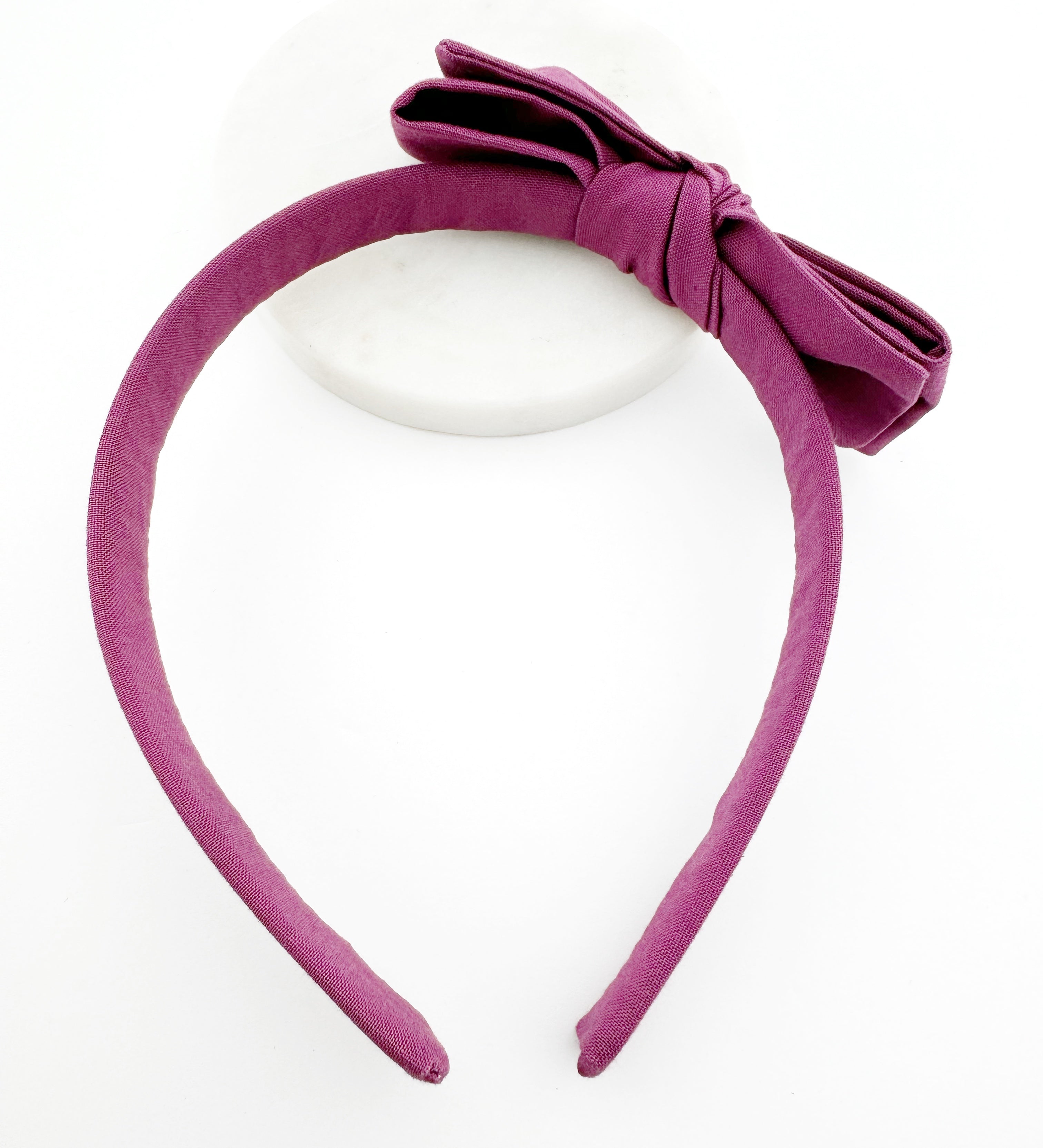 Paris Bow Headband - Plum