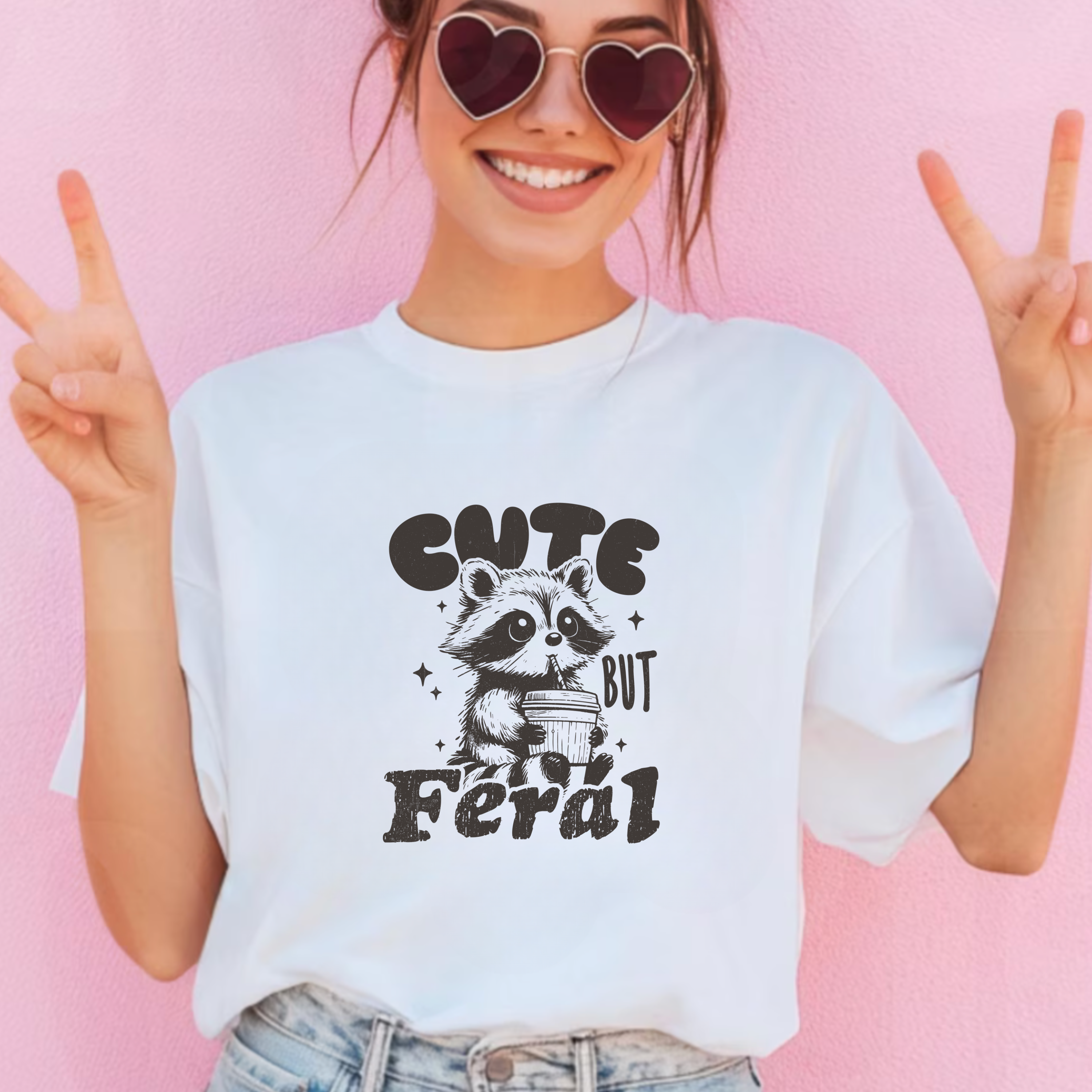 Cute But Feral - T-Shirt - Adult (4 colour options)