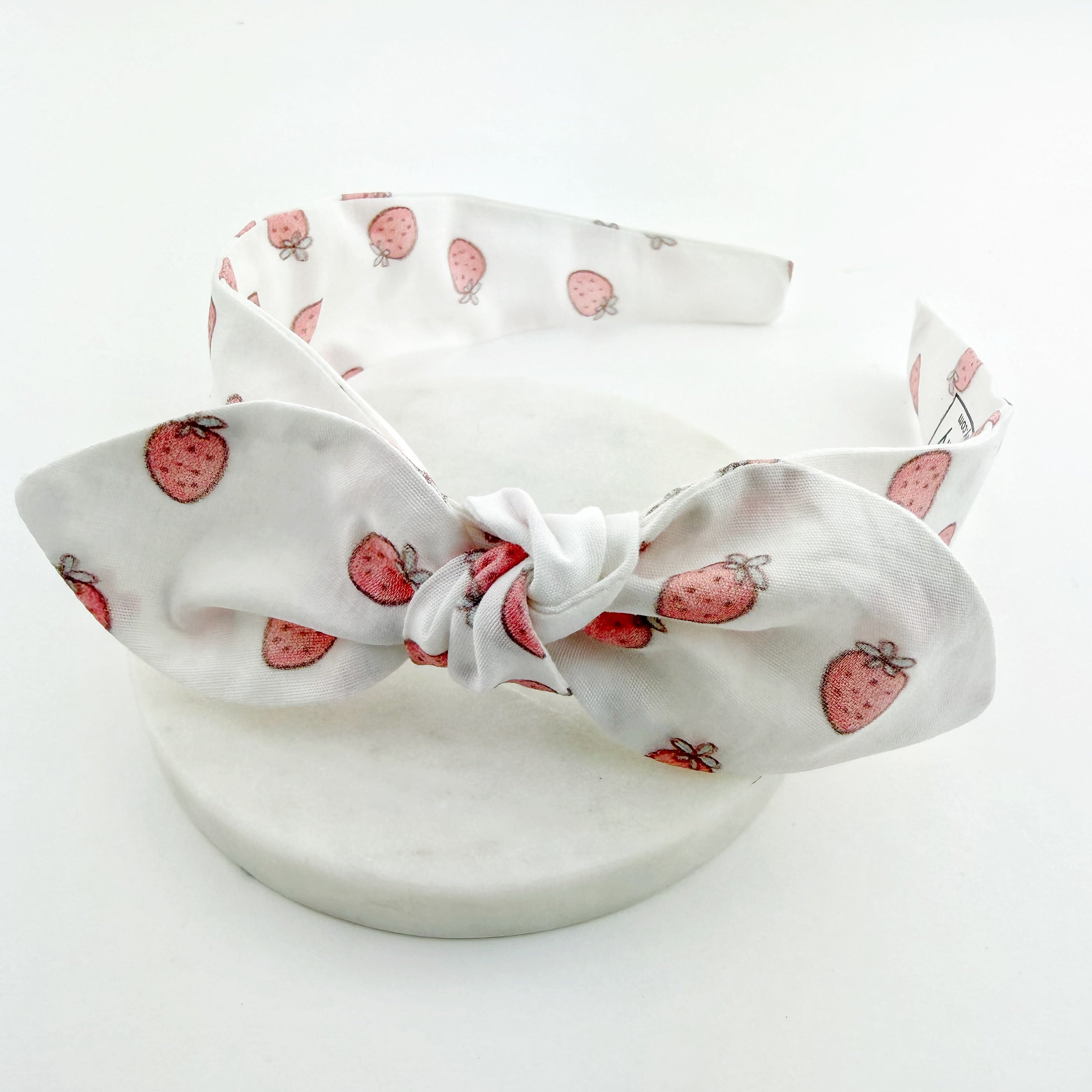 Knot Bow Headband - Strawberries