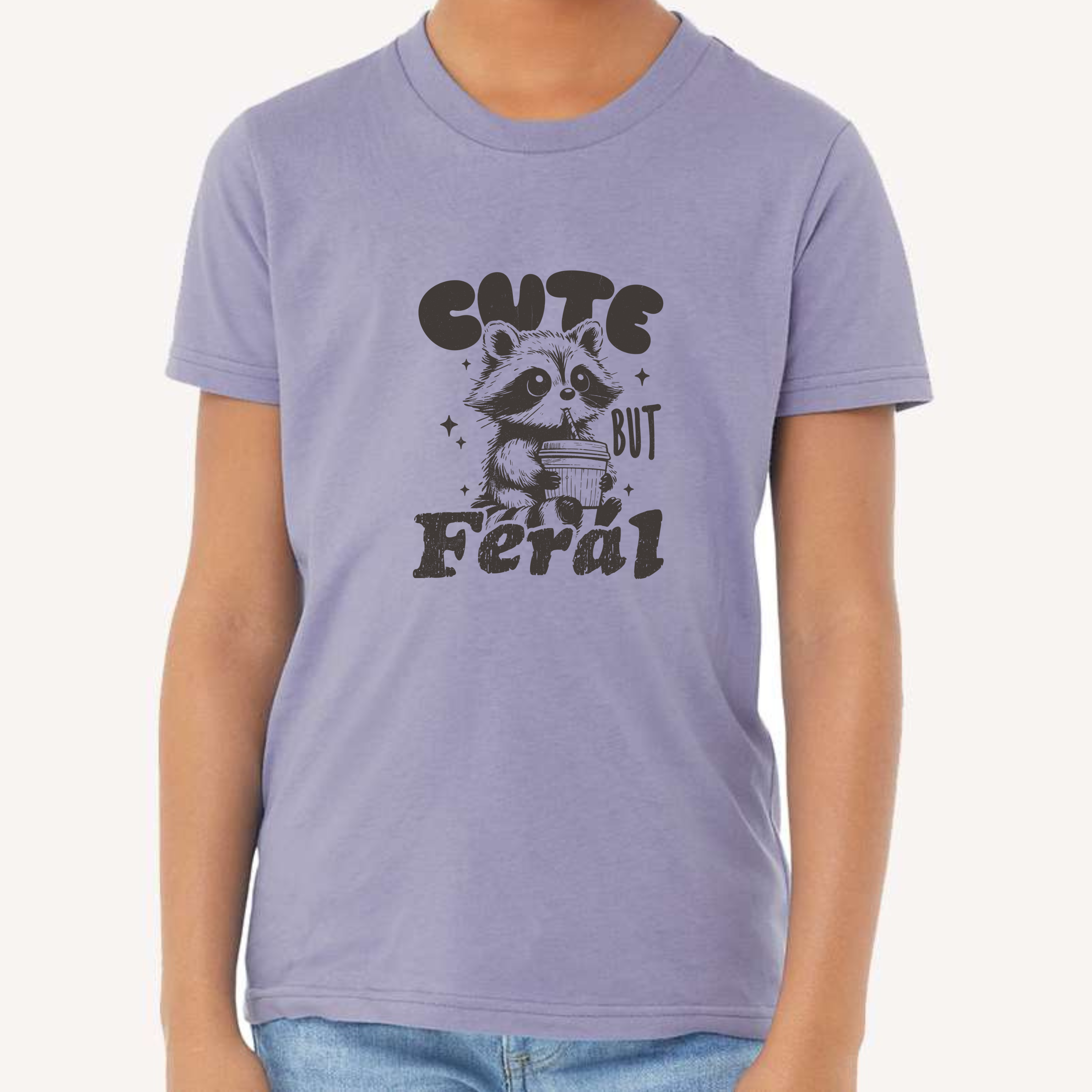 Cute But Feral - T-Shirt - Toddler to Youth (5 colour options)