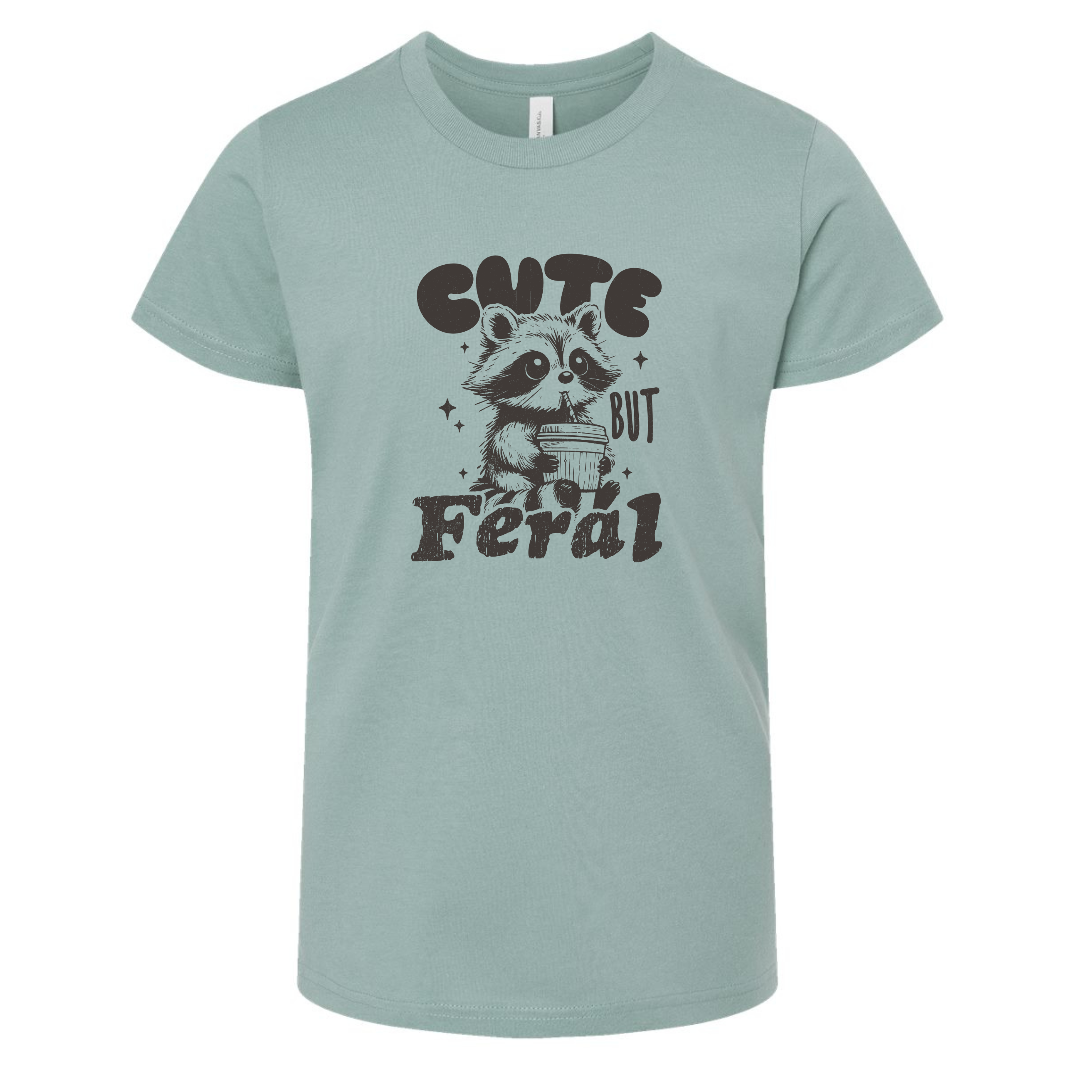 Cute But Feral - T-Shirt - Toddler to Youth (5 colour options)
