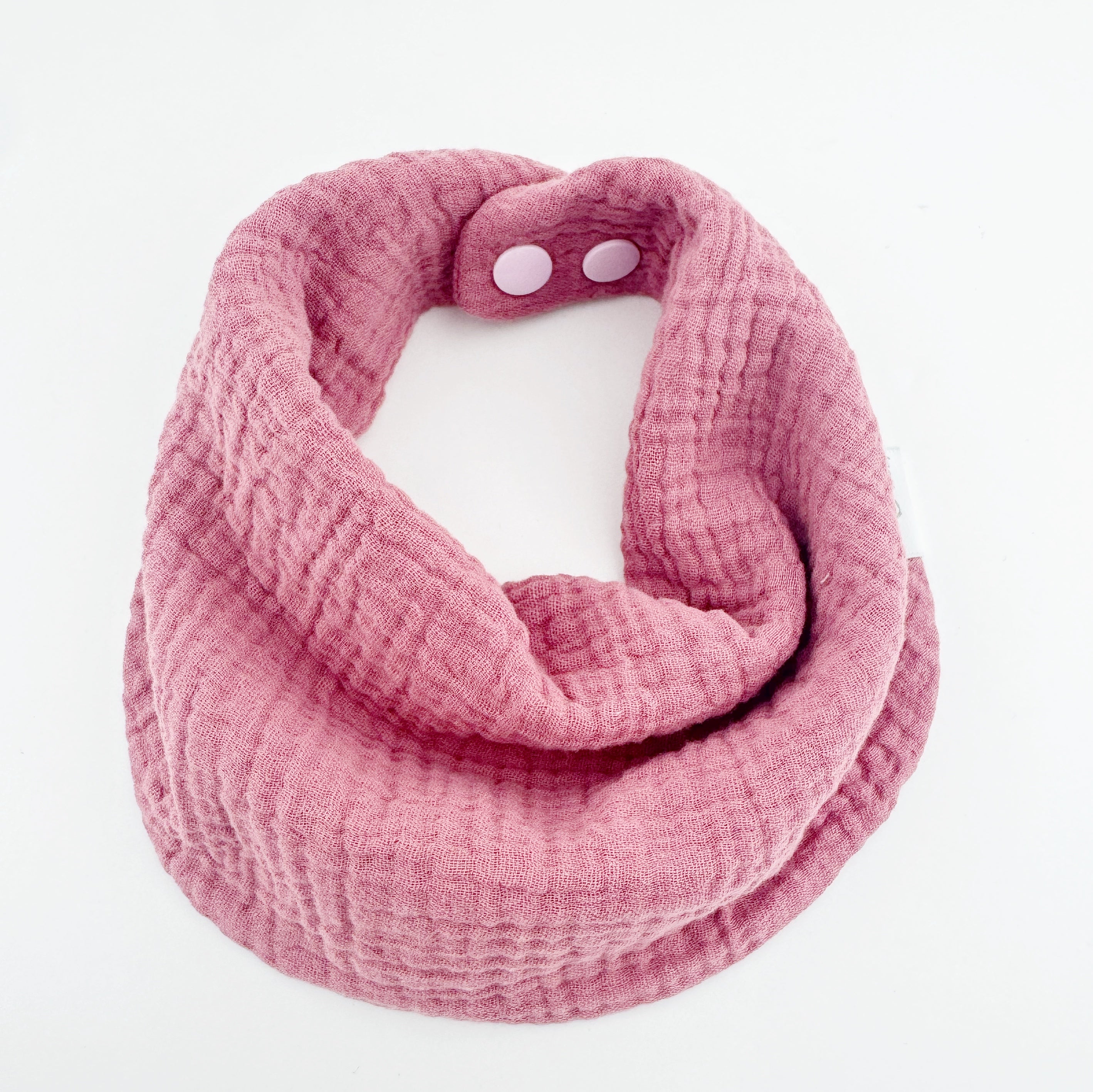 Drool Scarf - Rose Pink - Organic Double Gauze