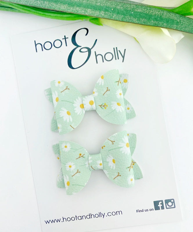 Aspen Bow - Pigtail Set - Daisy Days