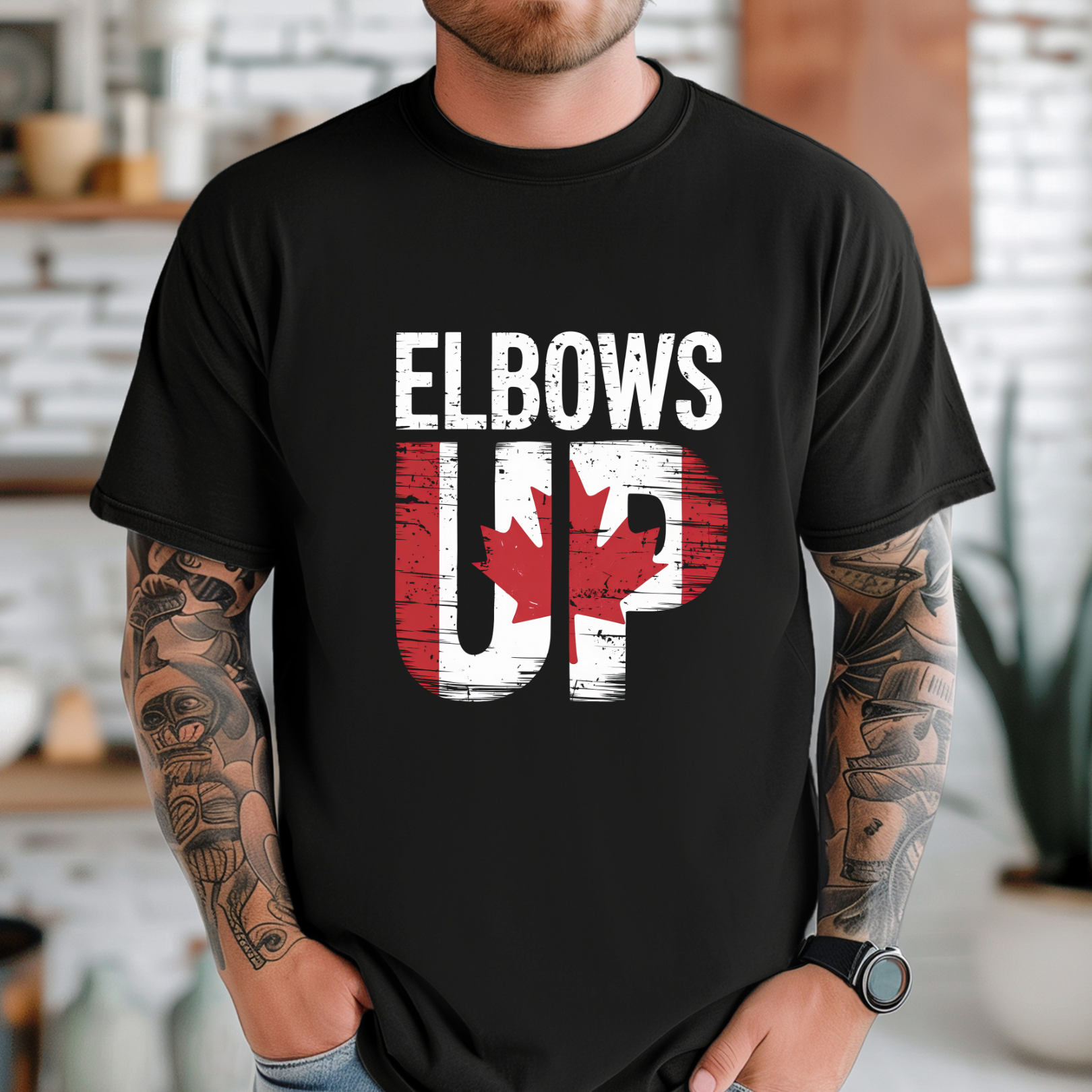 Elbows Up (Style One) - T-Shirt - Adult (3 colour options)