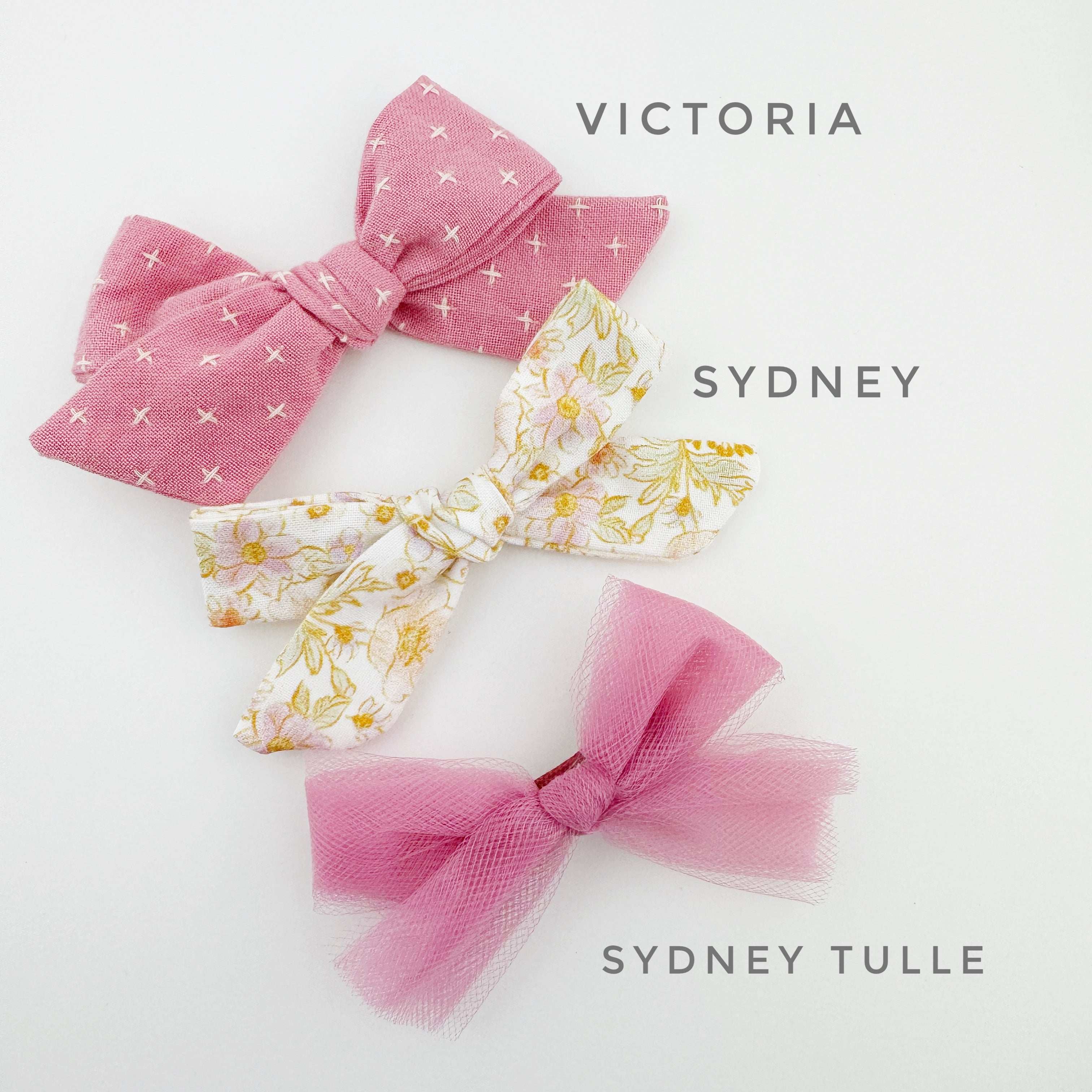 Sydney Tulle Bow - Light Pink and Pale Yellow