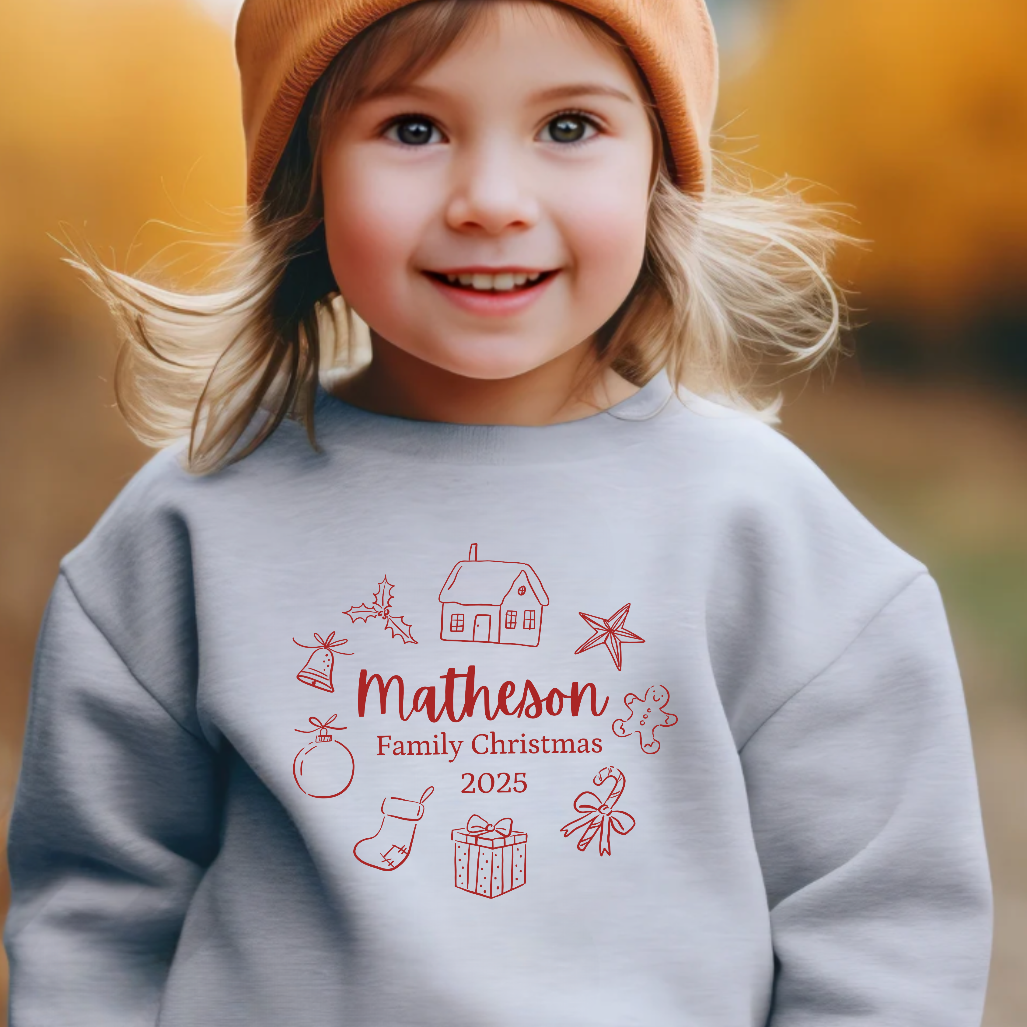 Personalized LAST NAME - Holiday Traditions - Sweatshirt - Toddler to Youth