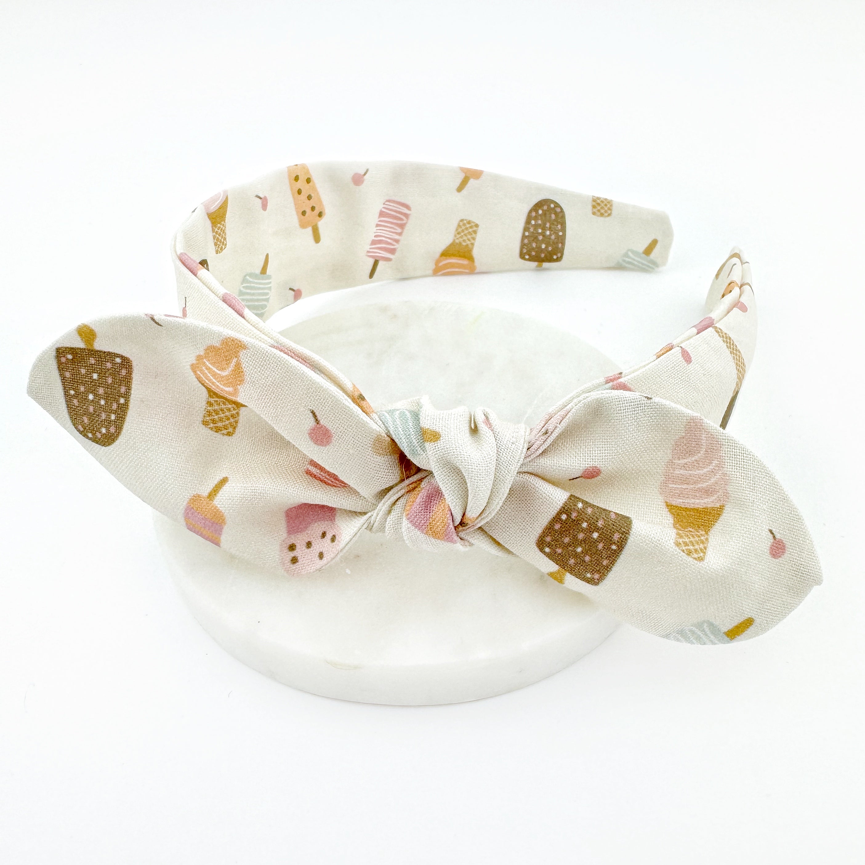 Knot Bow Headband - Here for the Ice Cream