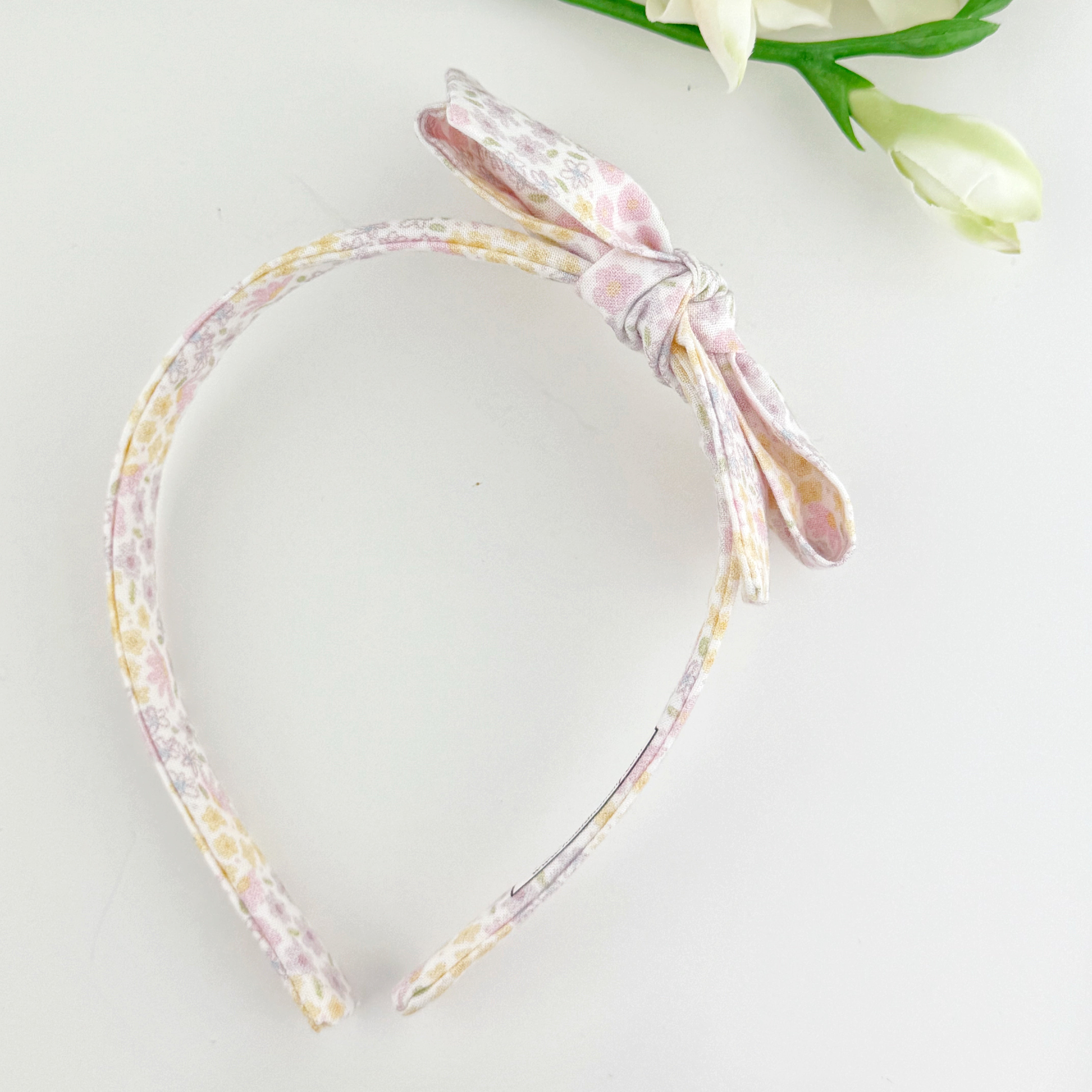 Paris Bow Headband - CHILD- Pastel Floral