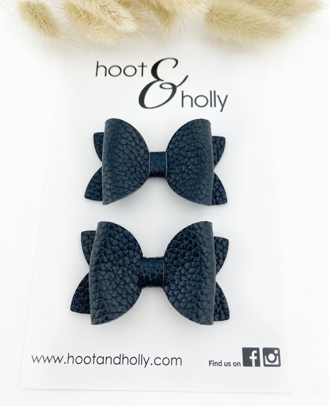 Aspen Bow - Pigtail Set - Black