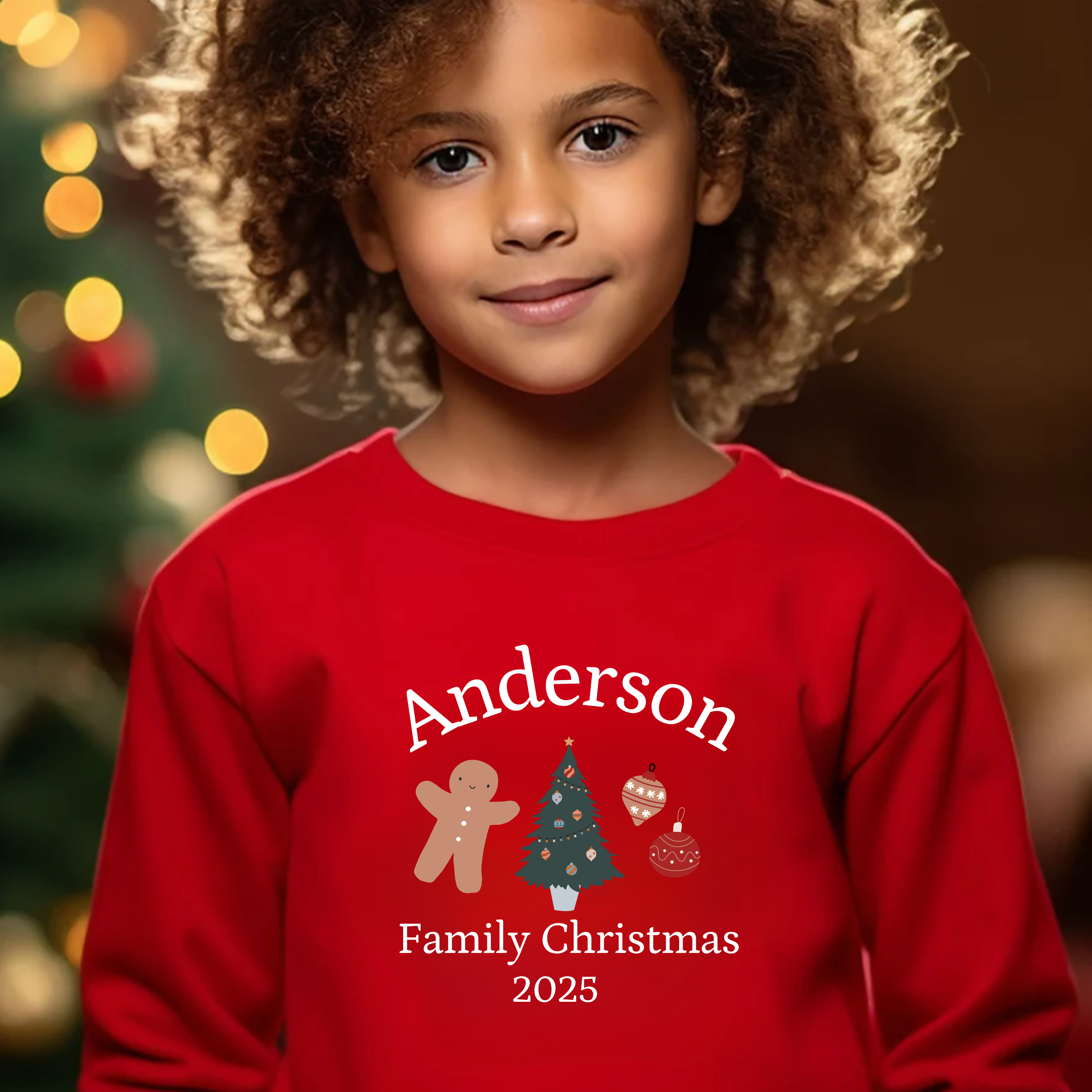 Personalized LAST NAME - Classic Christmas - Sweatshirt - Toddler to Youth