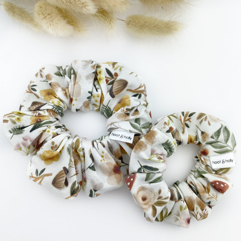 Scrunchies - Forest Floral - Regular and Mini