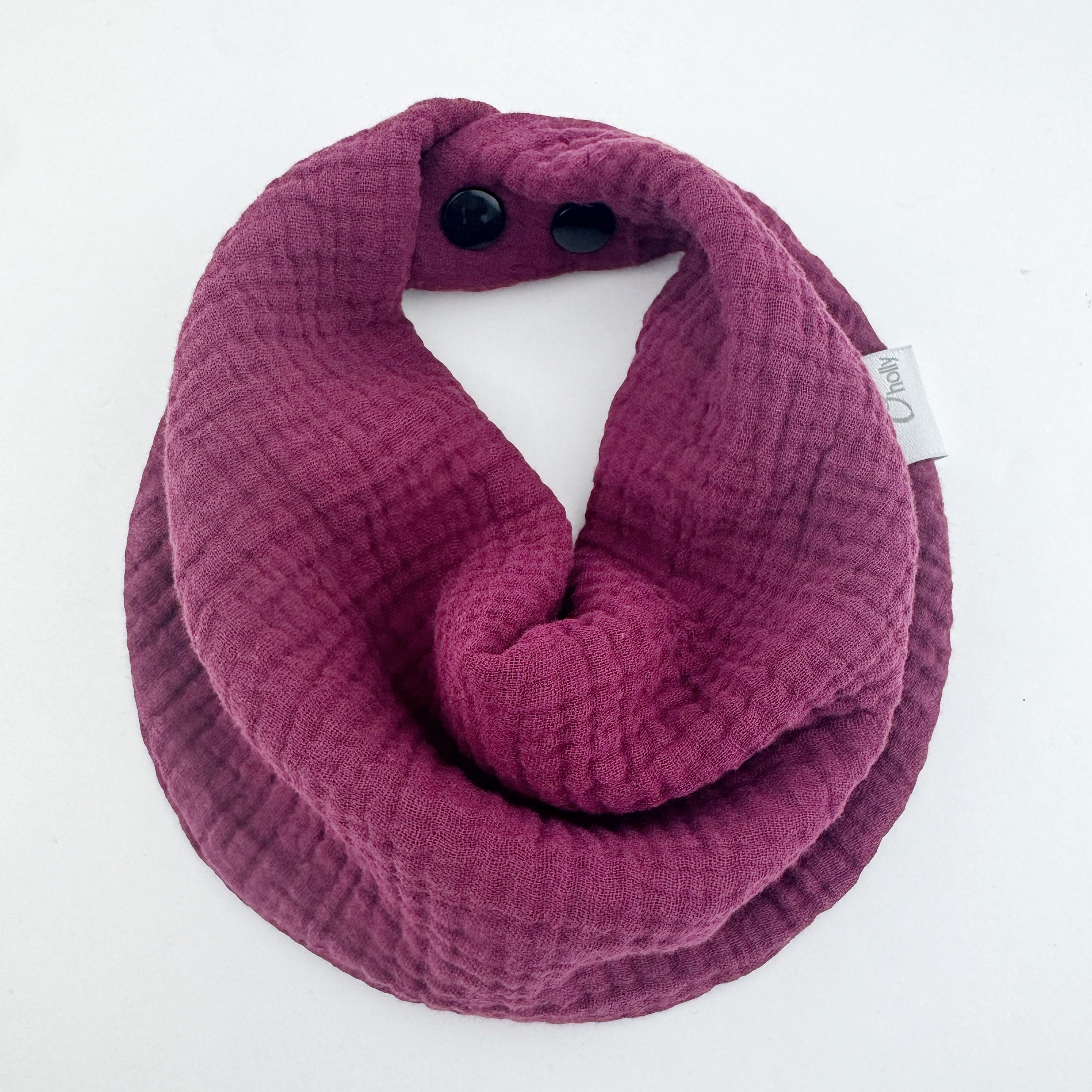 Drool Scarf - Burgundy - Organic Double Gauze