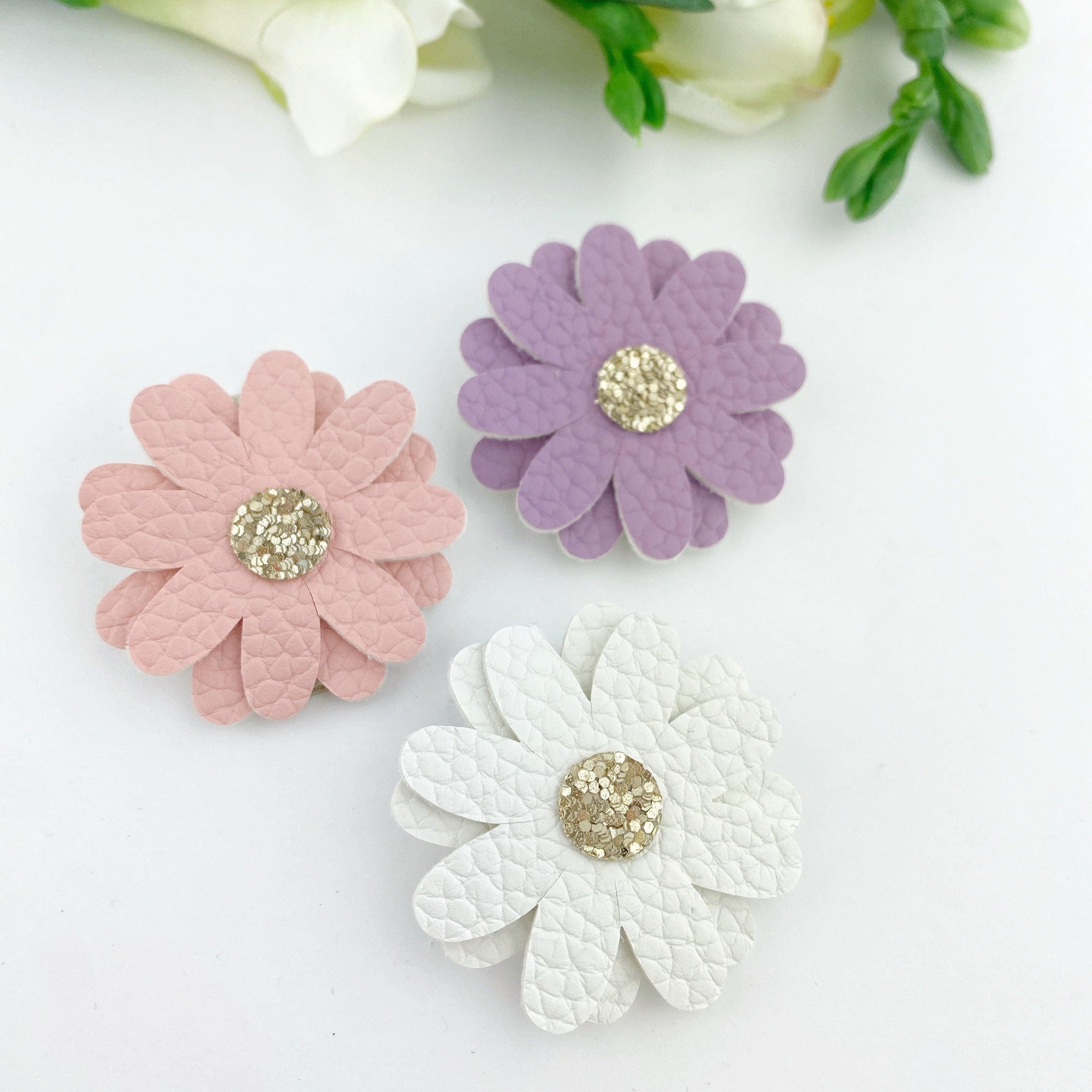 Daisy Flower Clips - Pastels