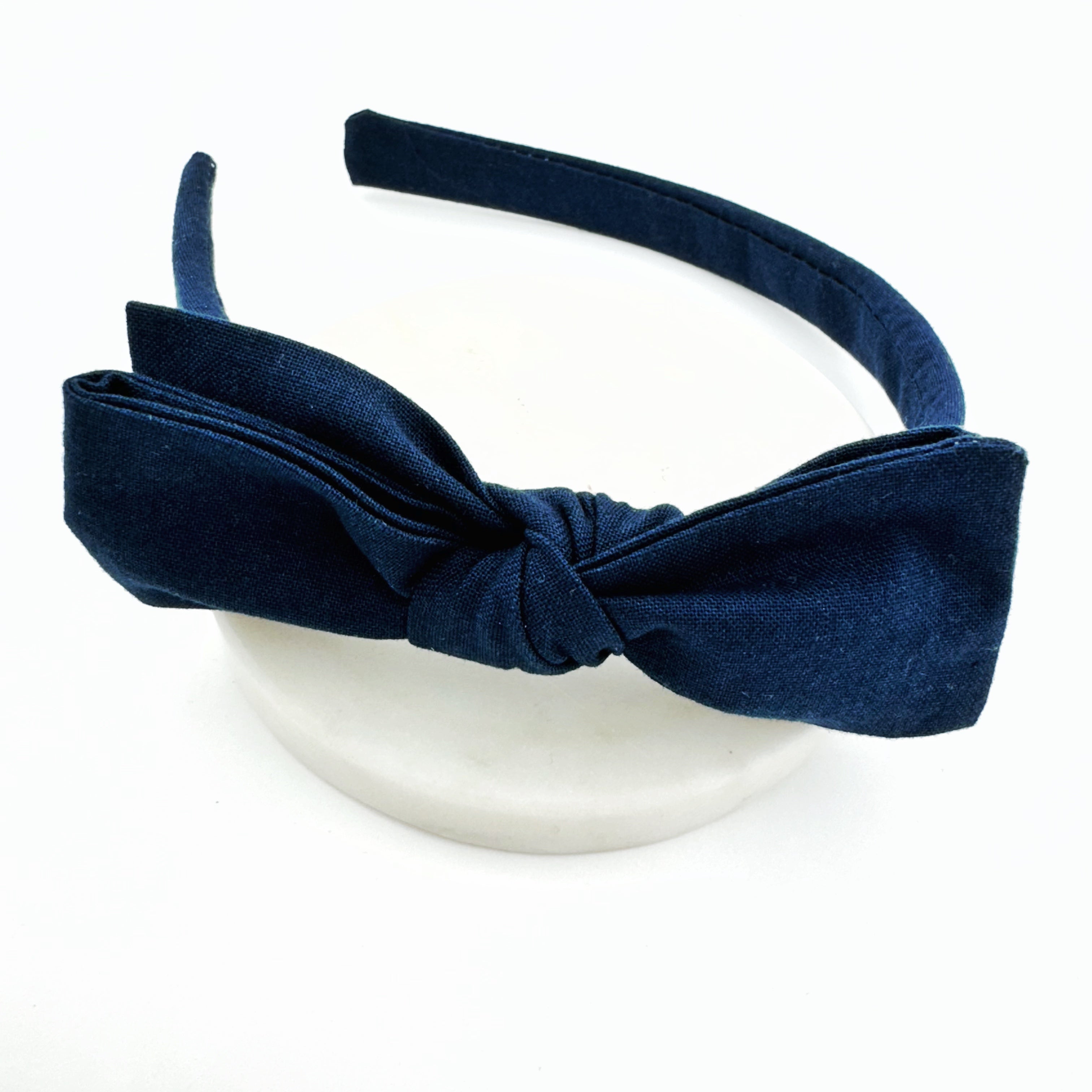 Paris Bow Headband - Navy