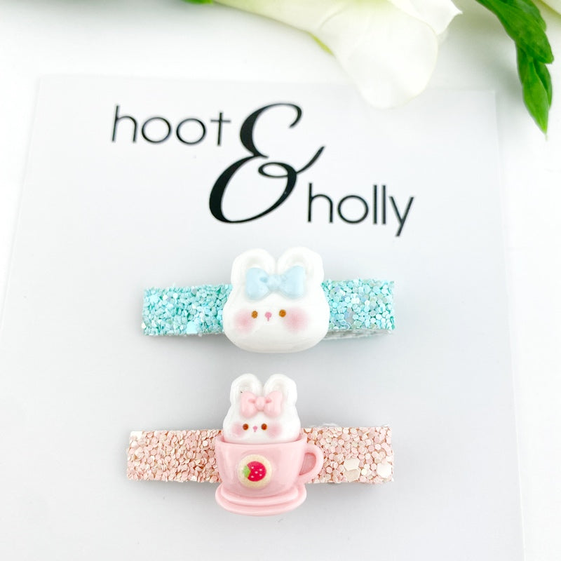 Bar Clips - Bunny Tea Party