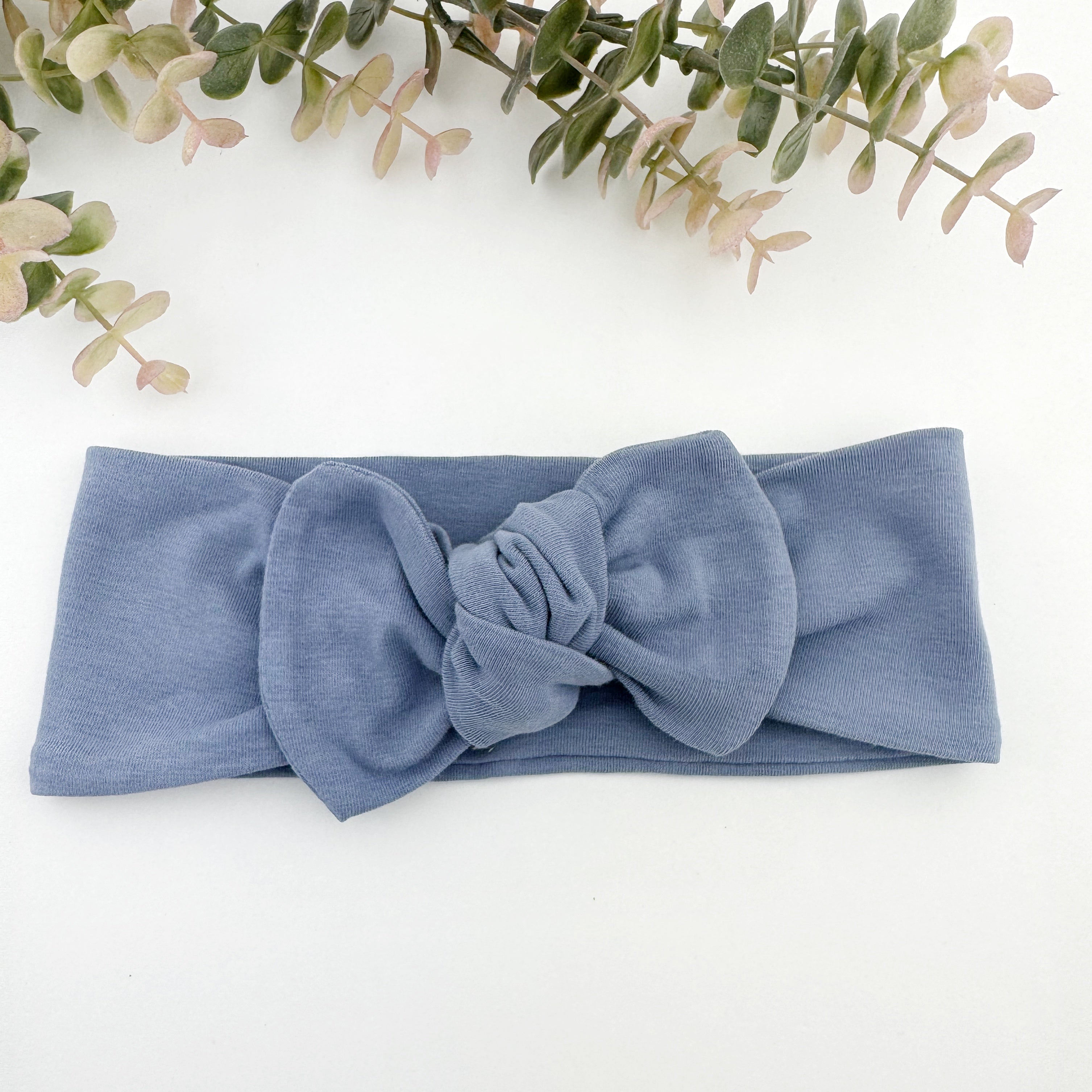 Top Knot Headband - Denim Blue