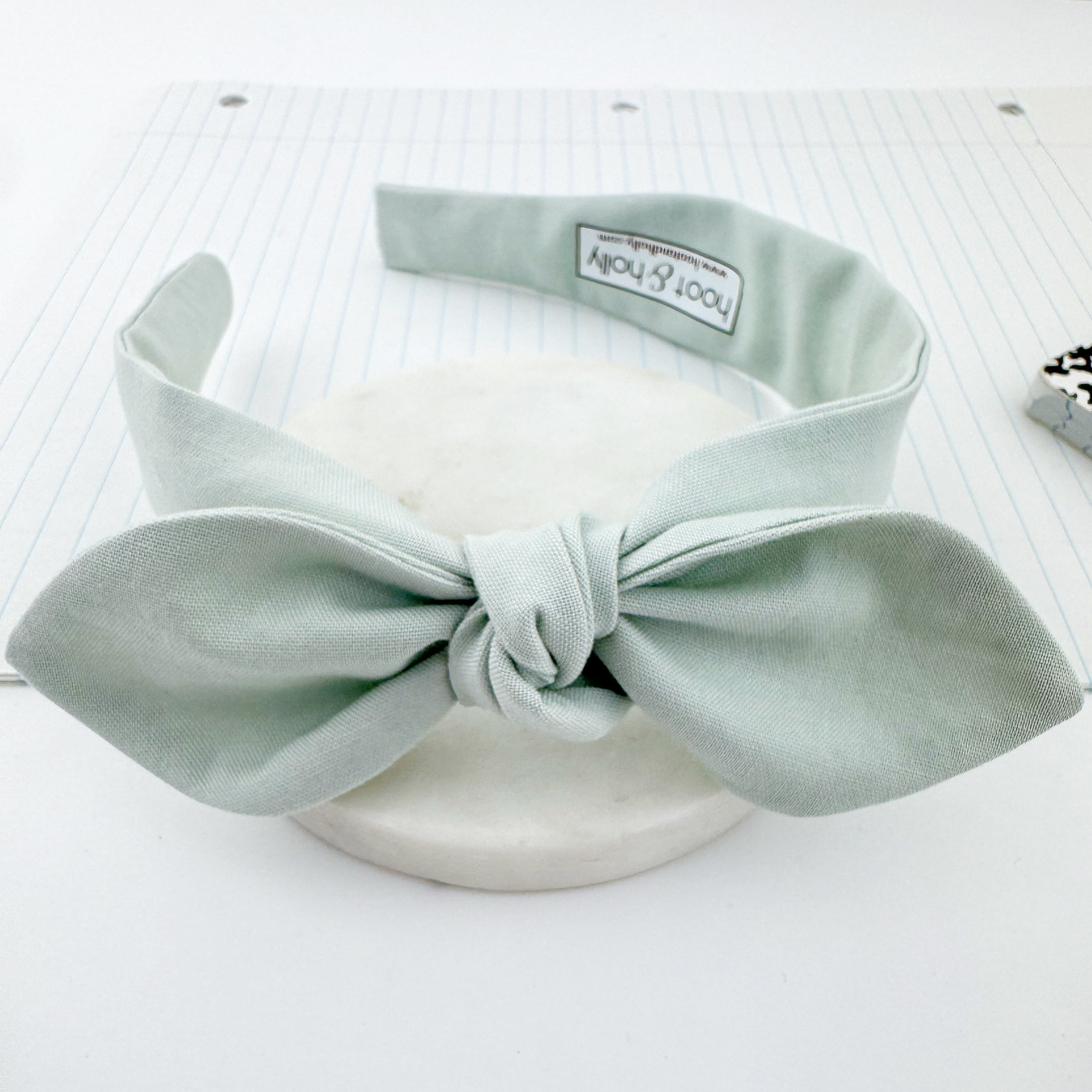 Knot Bow Headband - Sage Green