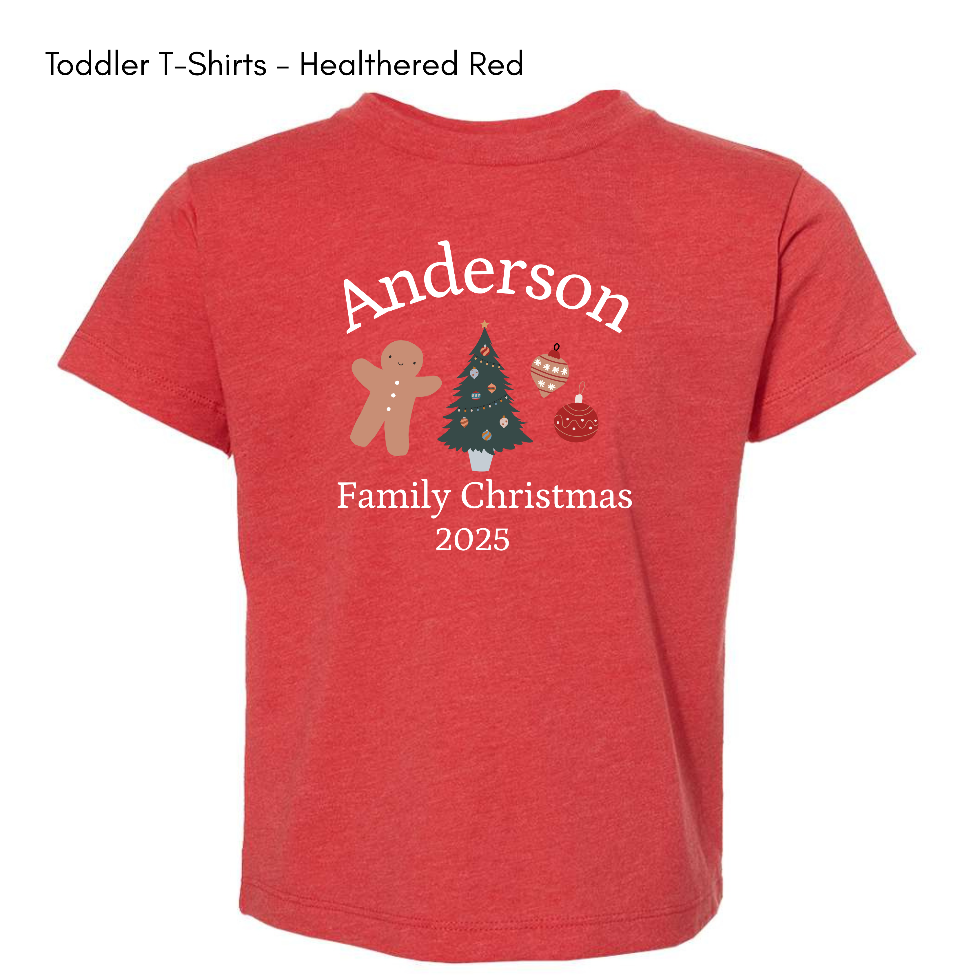 Personalized LAST NAME - Classic Christmas - T-Shirt - Toddler to Youth