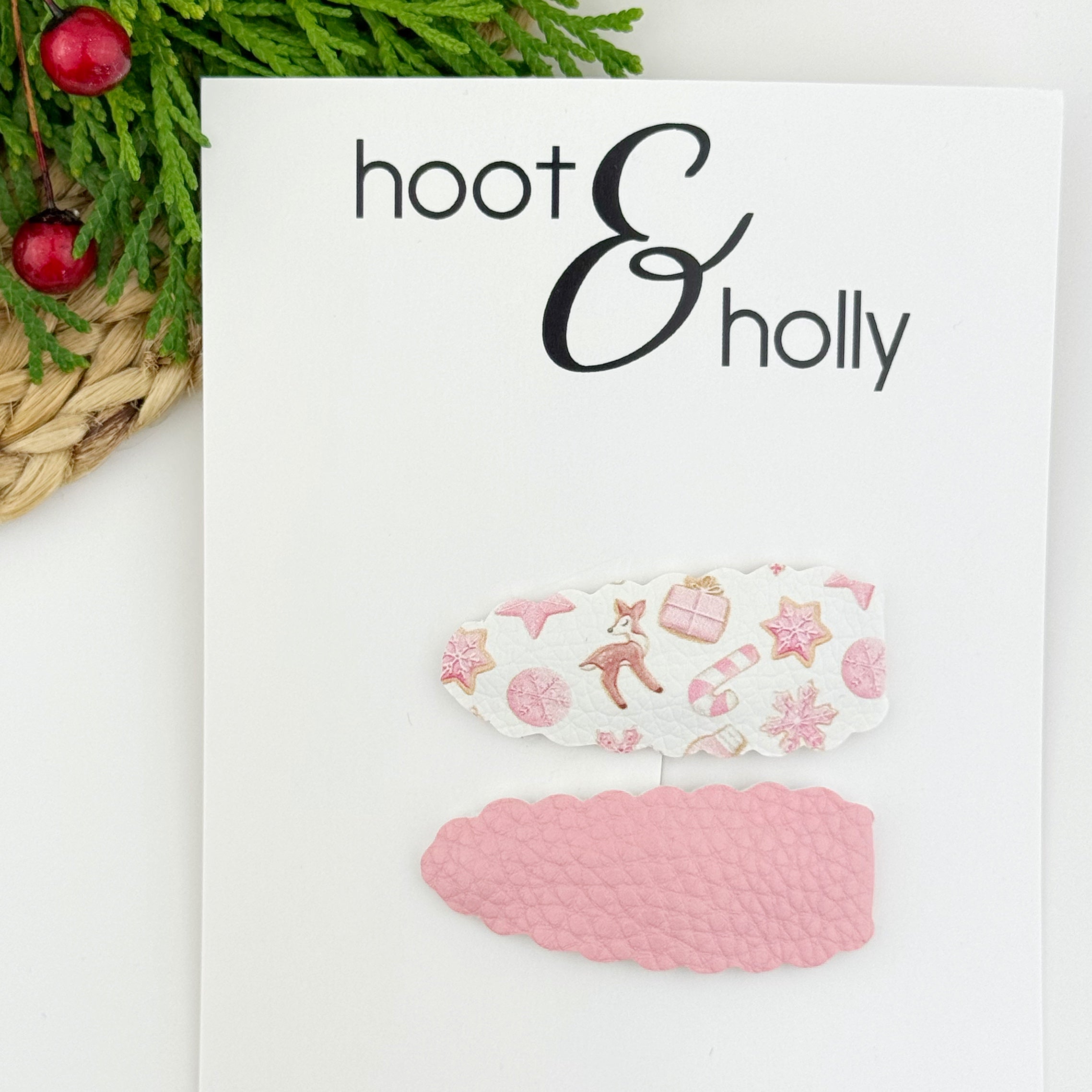 Oh Snap Clips - Pink Christmas