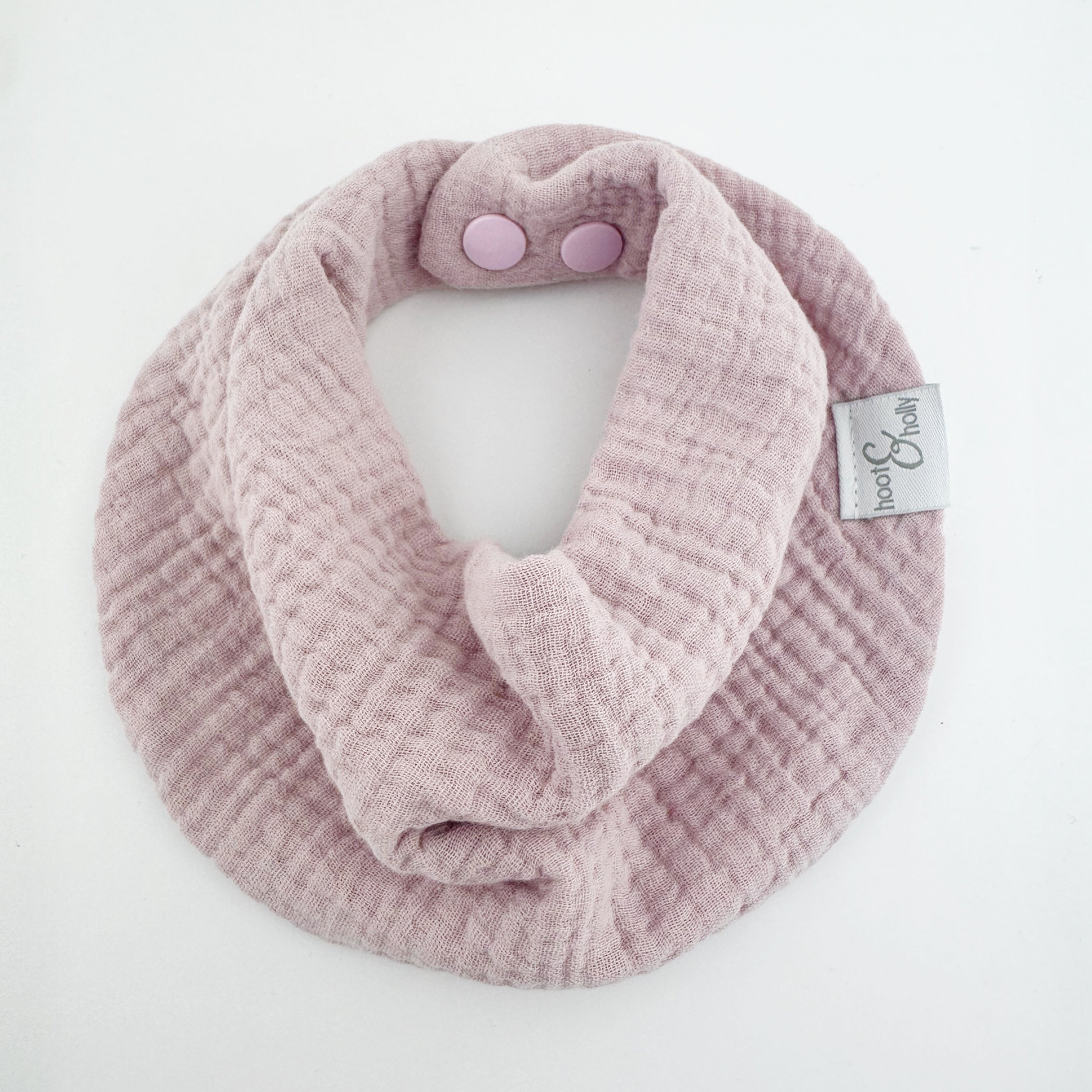 Drool Scarf - Pale Pink - Organic Double Gauze