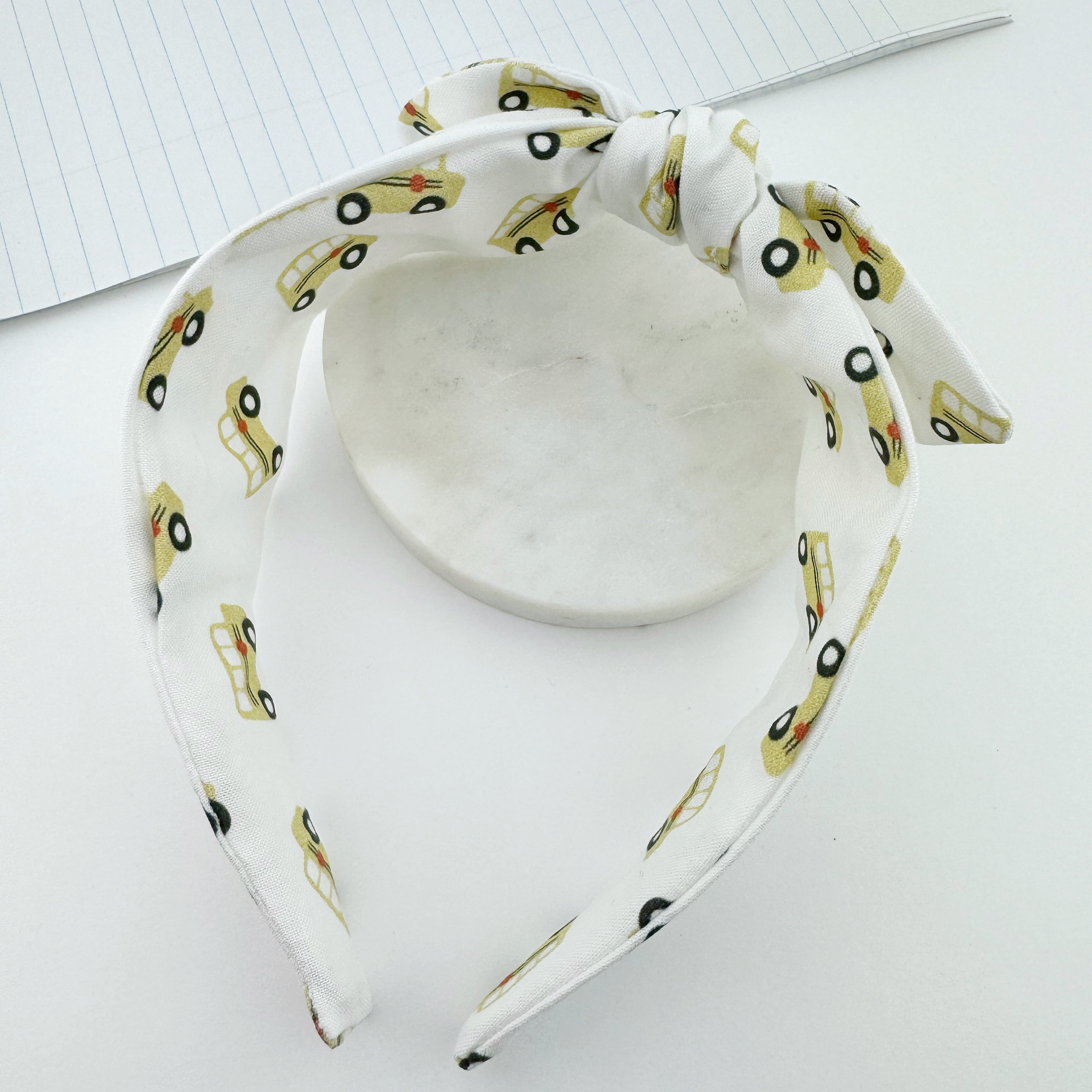 Knot Bow Headband - School Bus