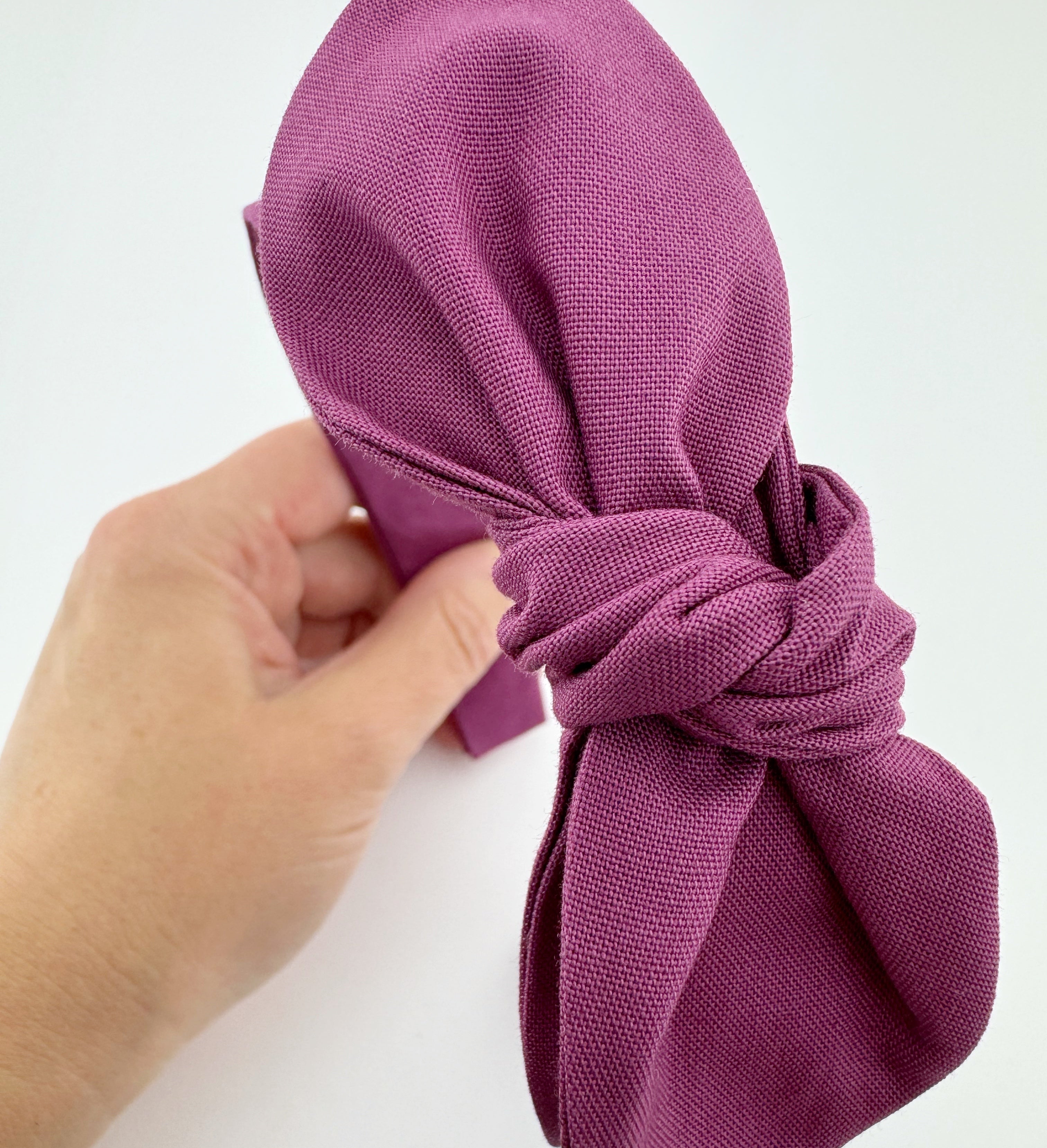 Knot Bow Headband - Plum