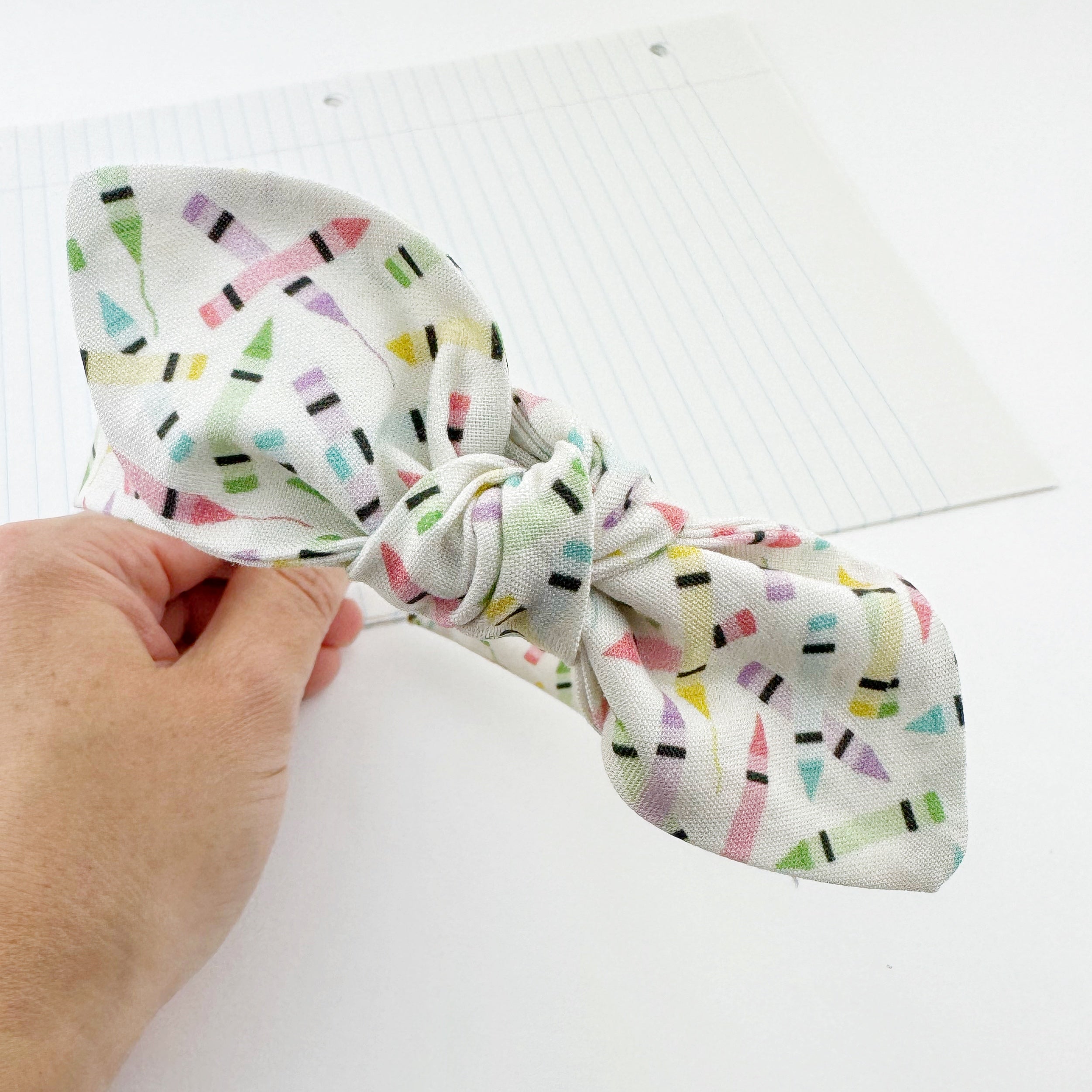 Knot Bow Headband - Crayons