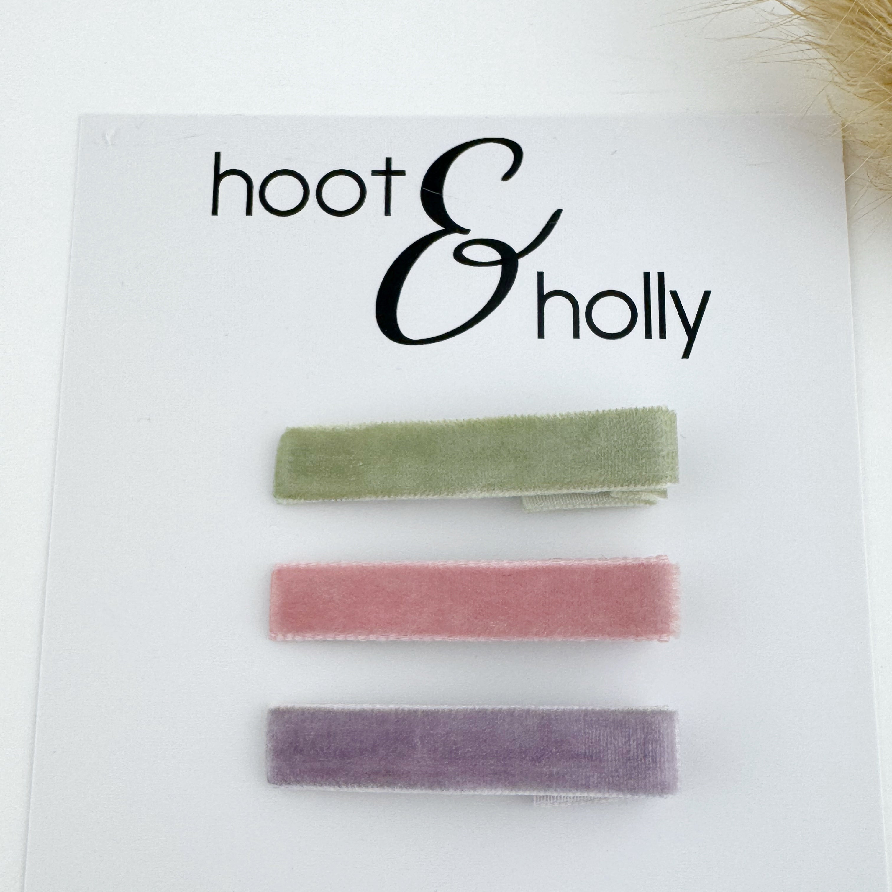 Bar Clips - Set of 3 - Pretty Velvets