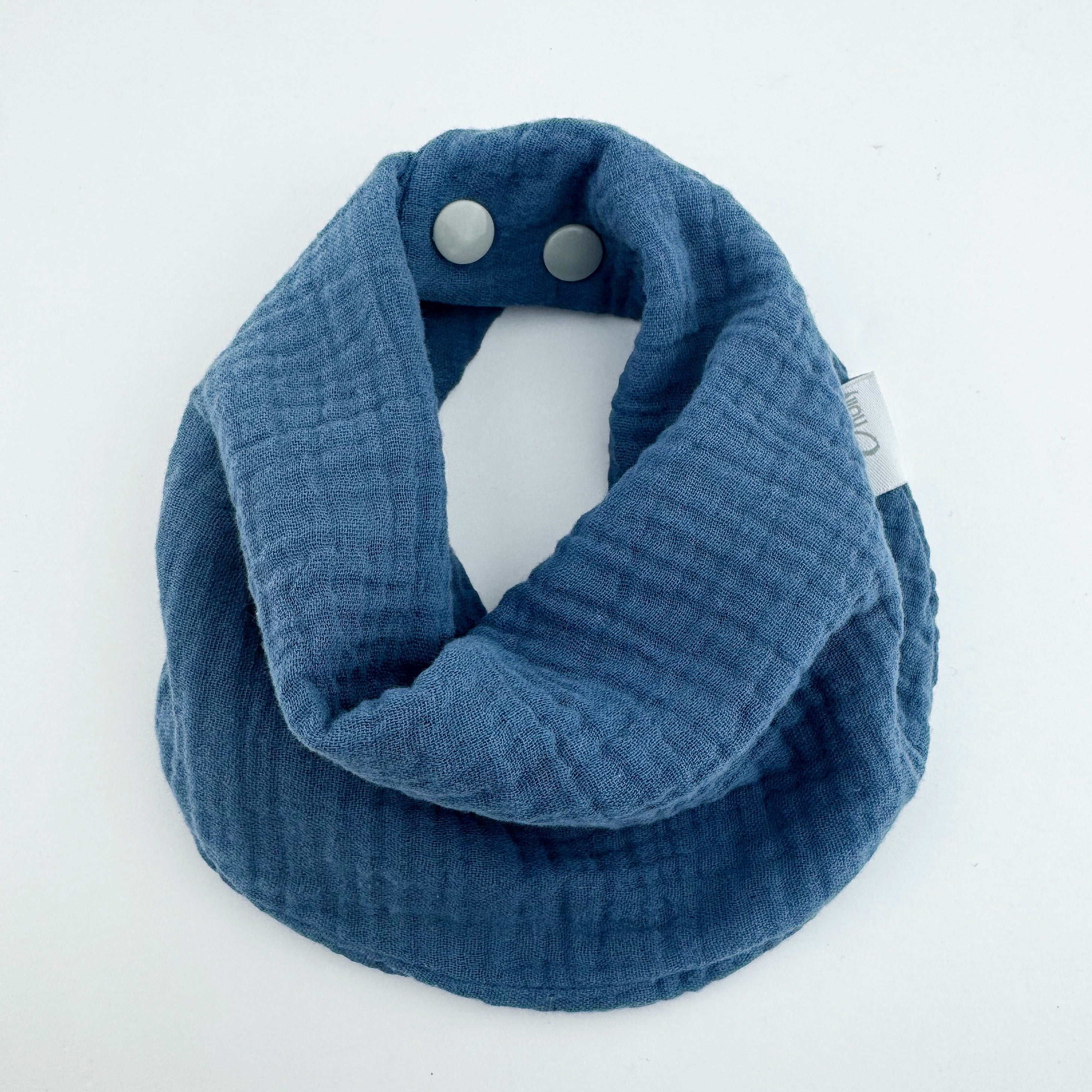 Drool Scarf - Blue - Organic Double Gauze