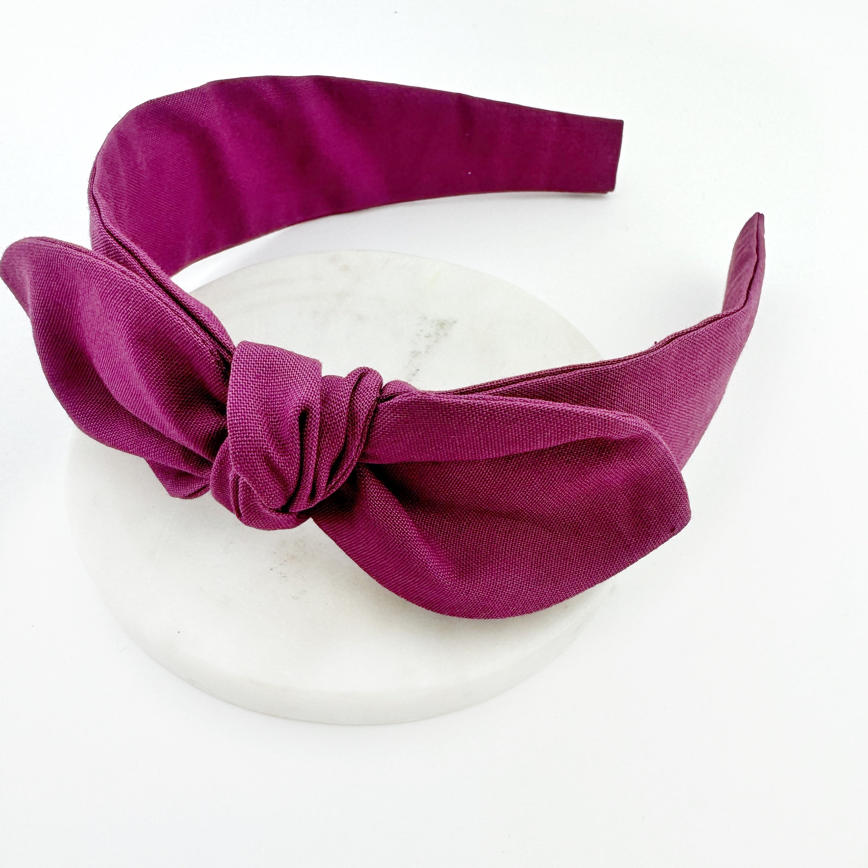 Knot Bow Headband - Plum