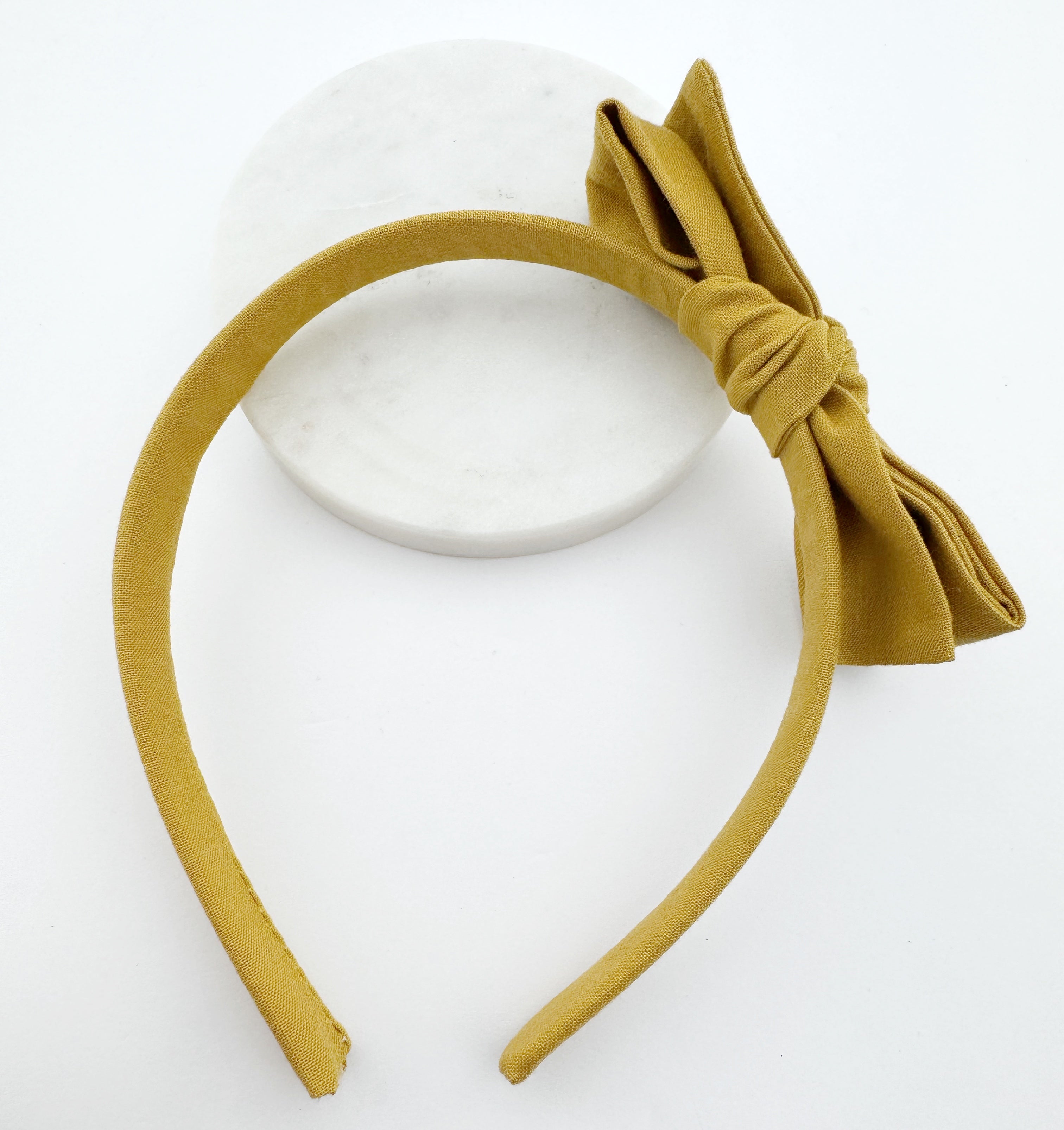 Paris Bow Headband - Mustard Yellow