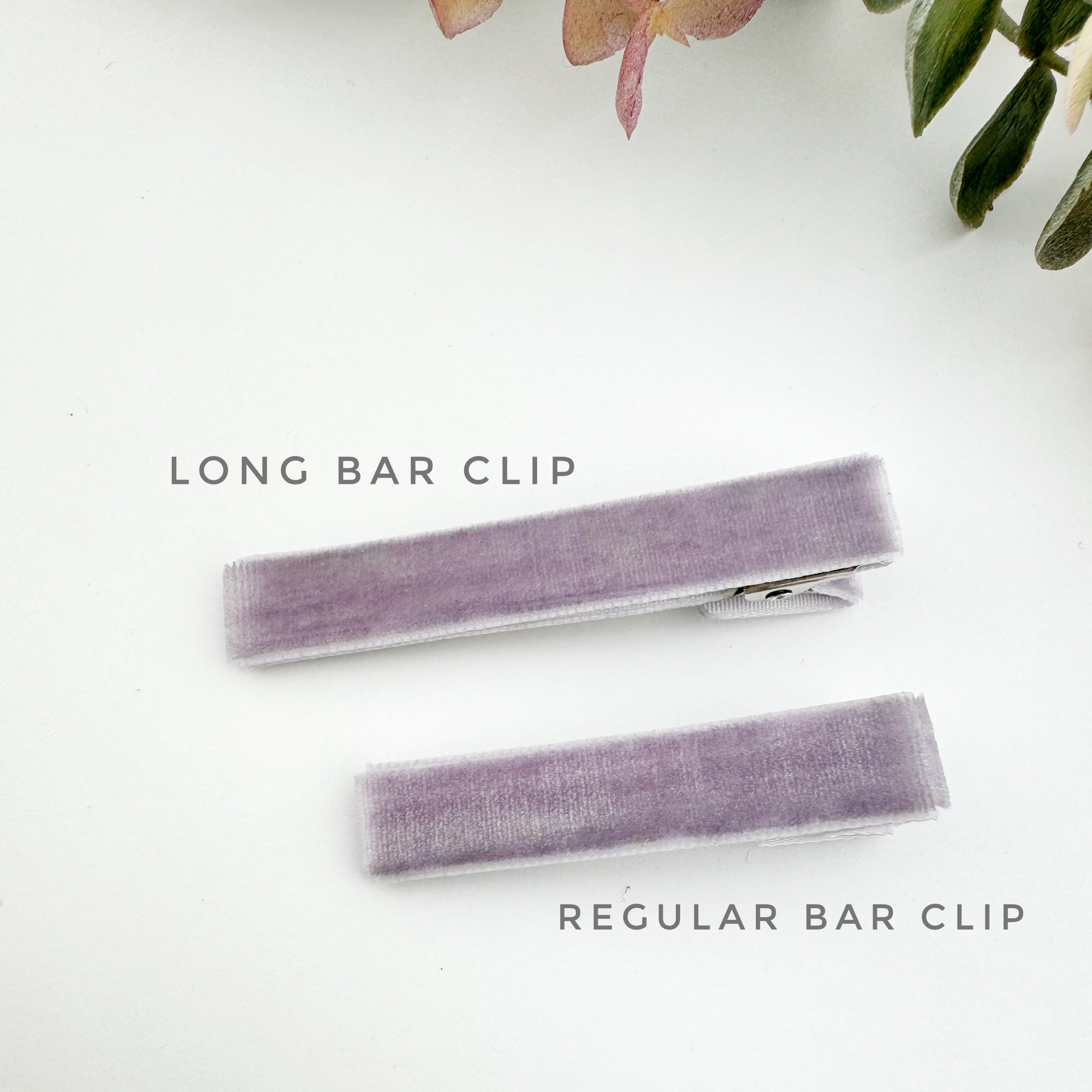 Long Bar Clips - Velvet Knot - Muted Pastels
