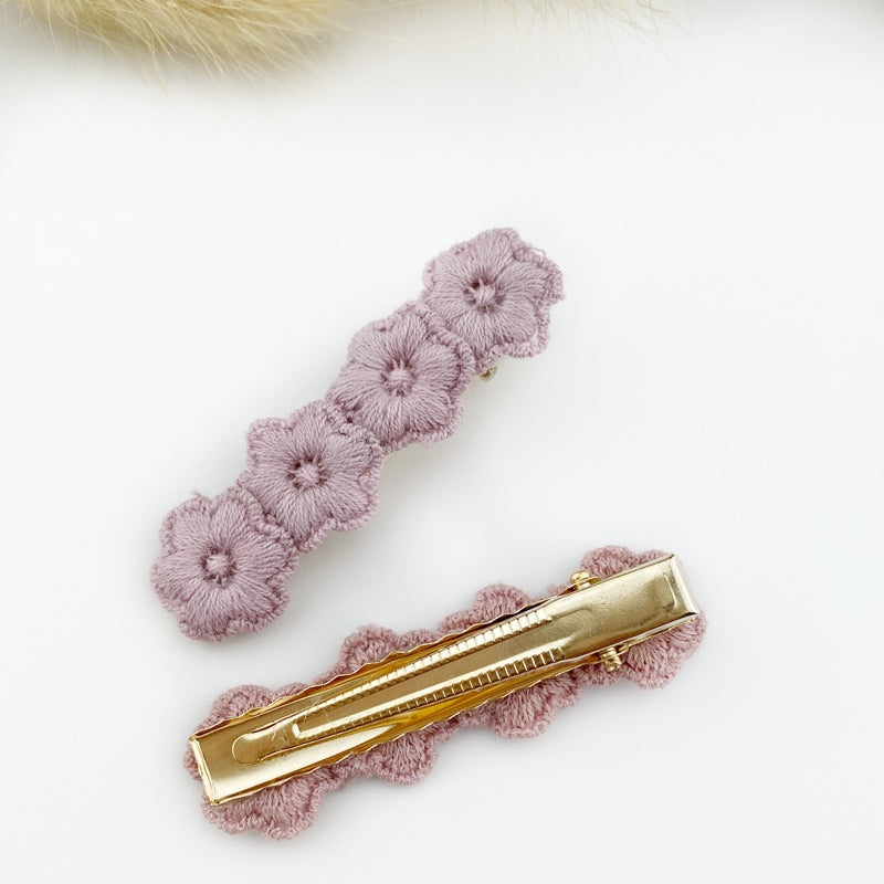 Long Bar Floral Clips