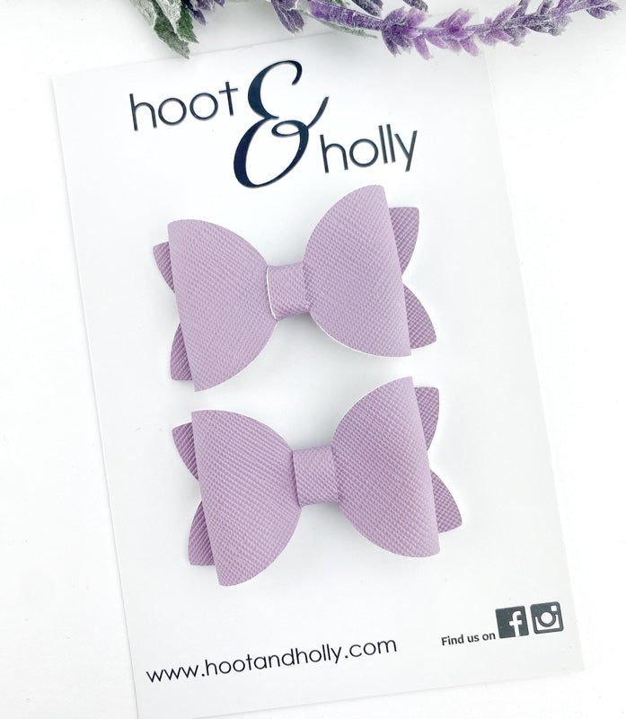 Aspen Bow - Pigtail Set - Lavender Haze