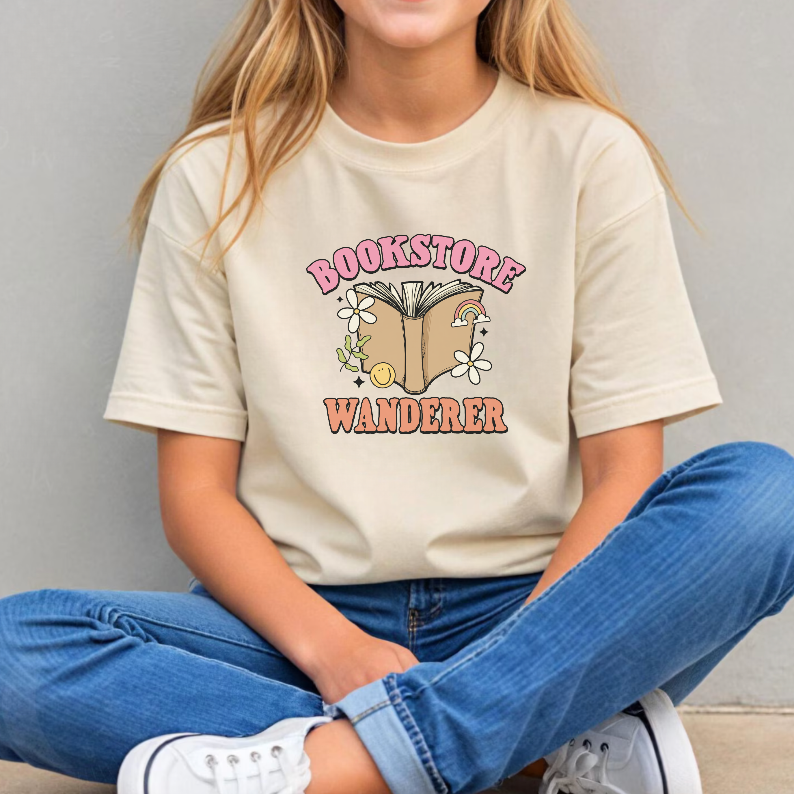 Bookstore Wanderer - T-Shirt - Toddler to Youth (4 colour options)