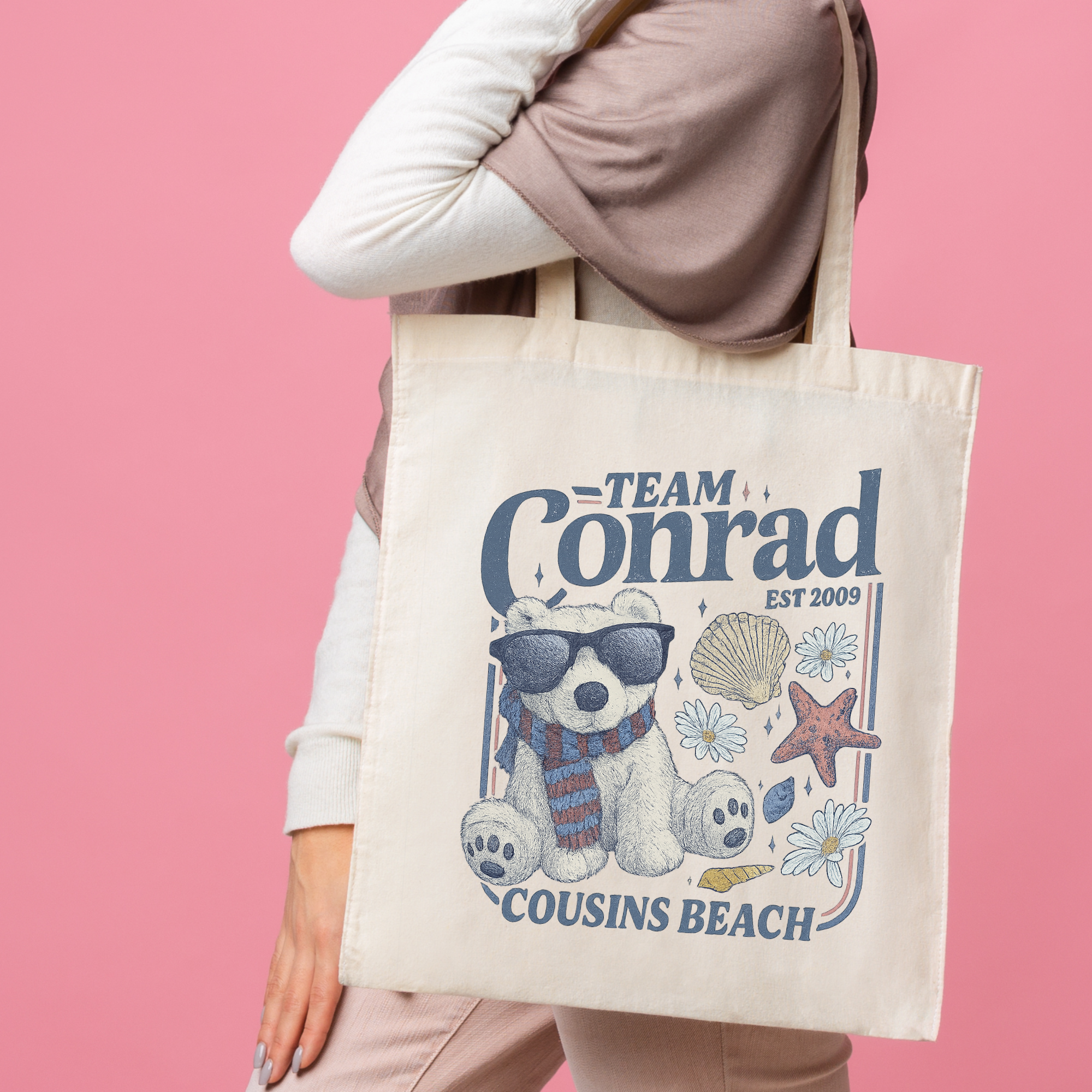 Summer I turned pretty team Conrad tote bag