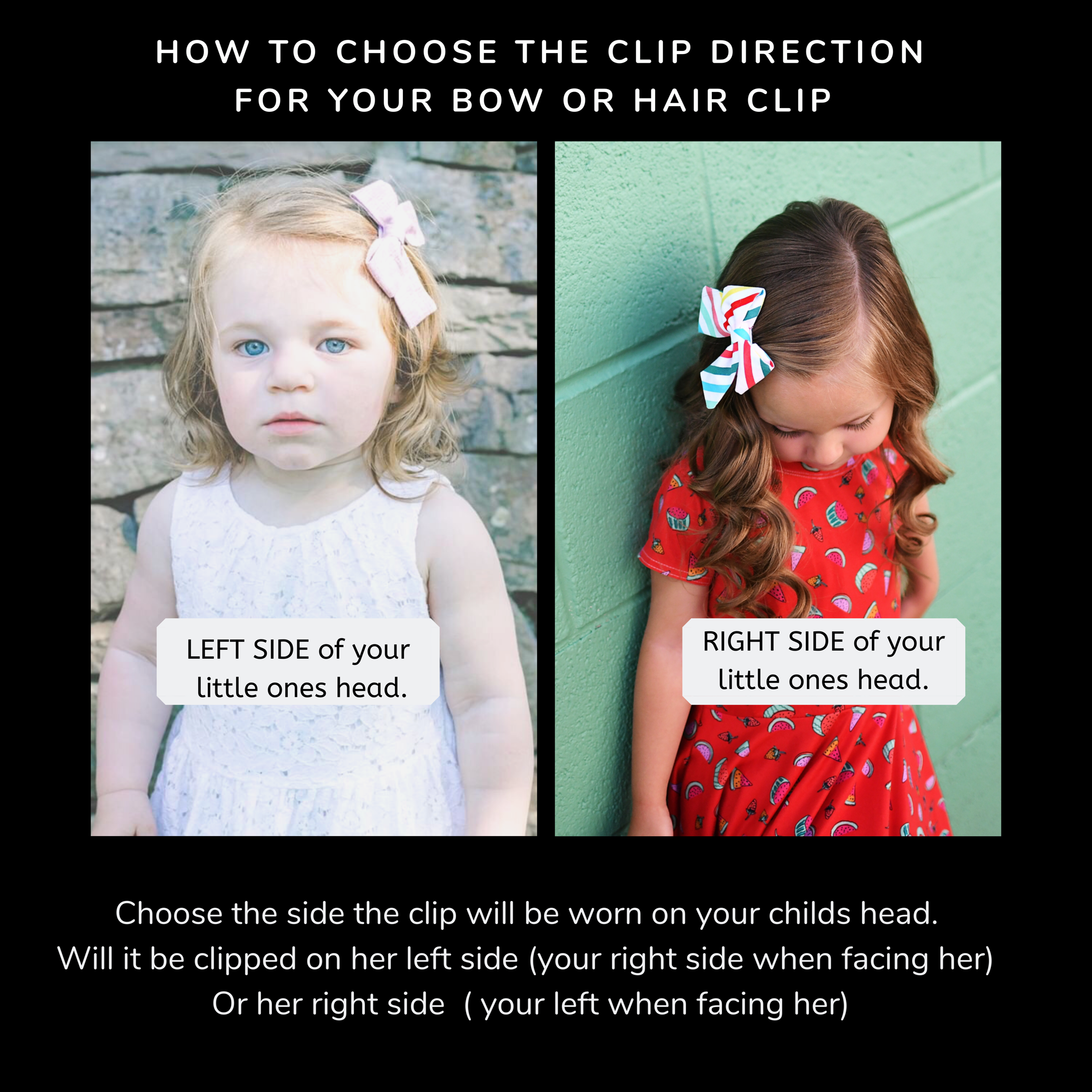 Long Satin Bow - Barrette or Standard Clip