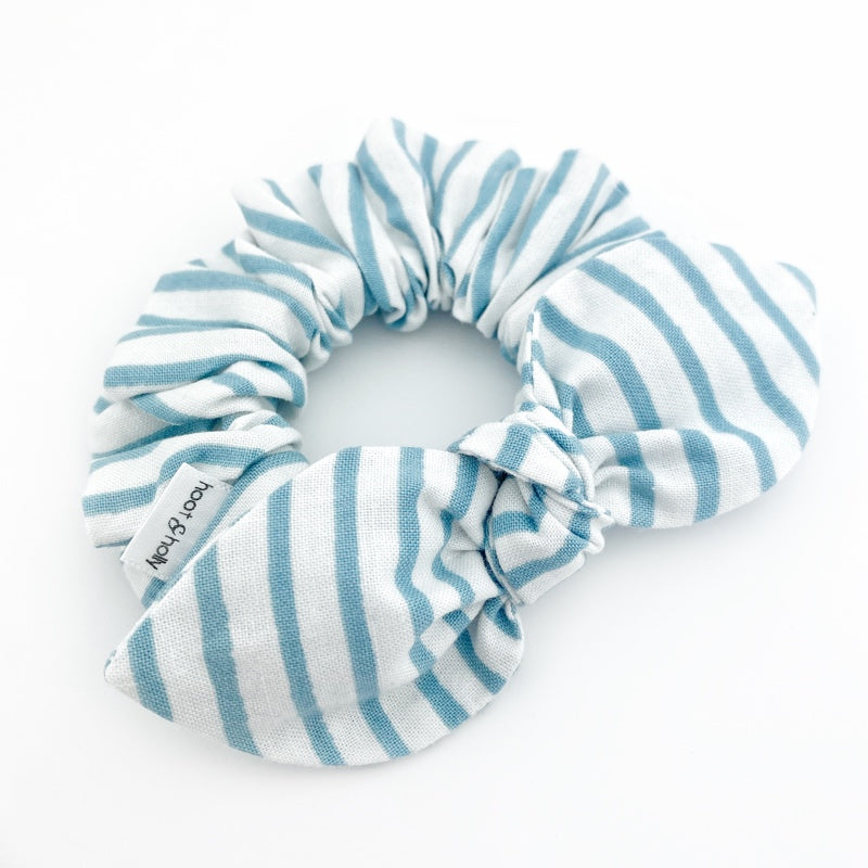 Knot Scrunchies - Blue Stripe - REGULAR