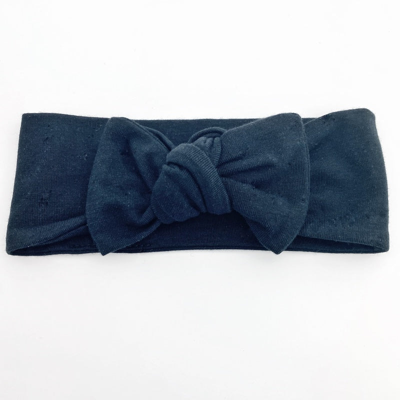 Top Knot Headband - Black - Newborn to Adult
