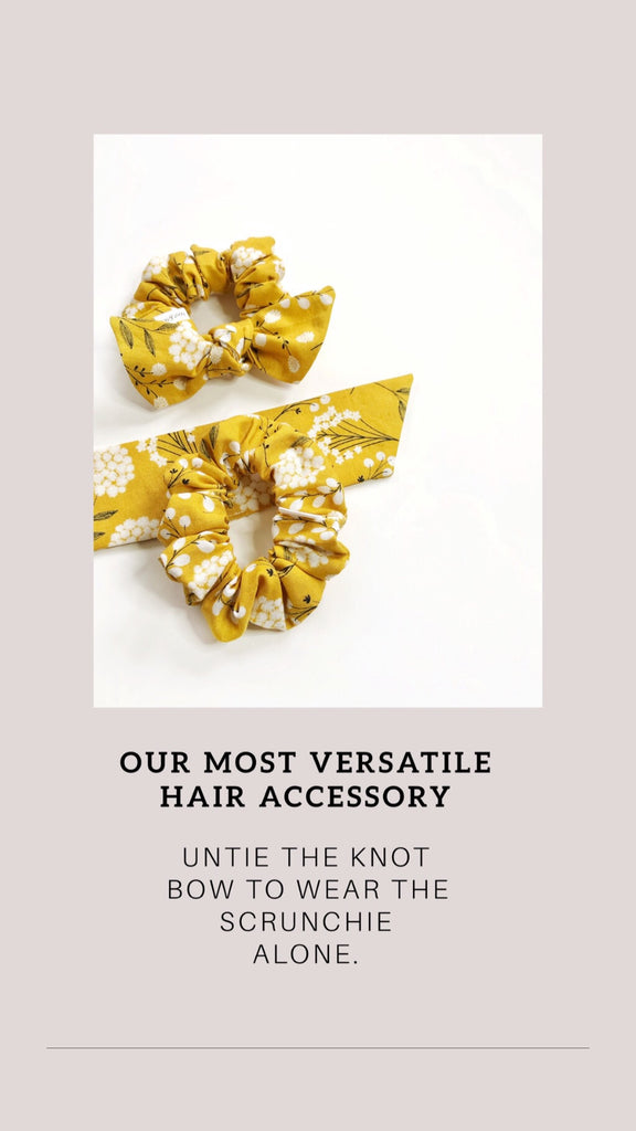 Knot Scrunchies - Tiny Blooms - REGULAR AND MINI