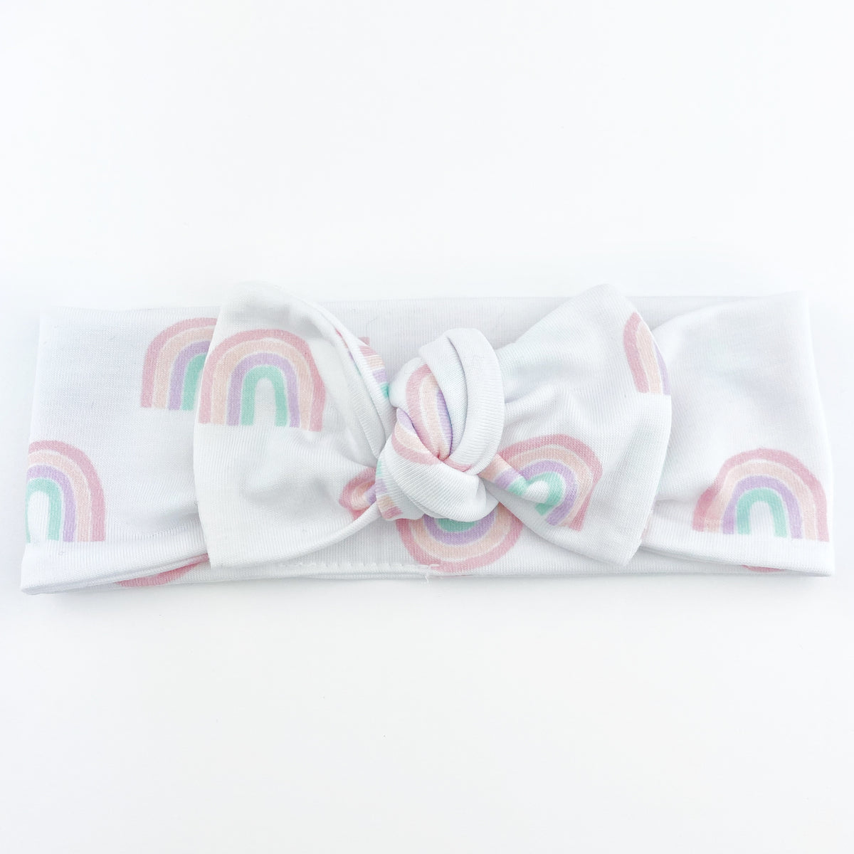 Top Knot Headband - Pastel Rainbow