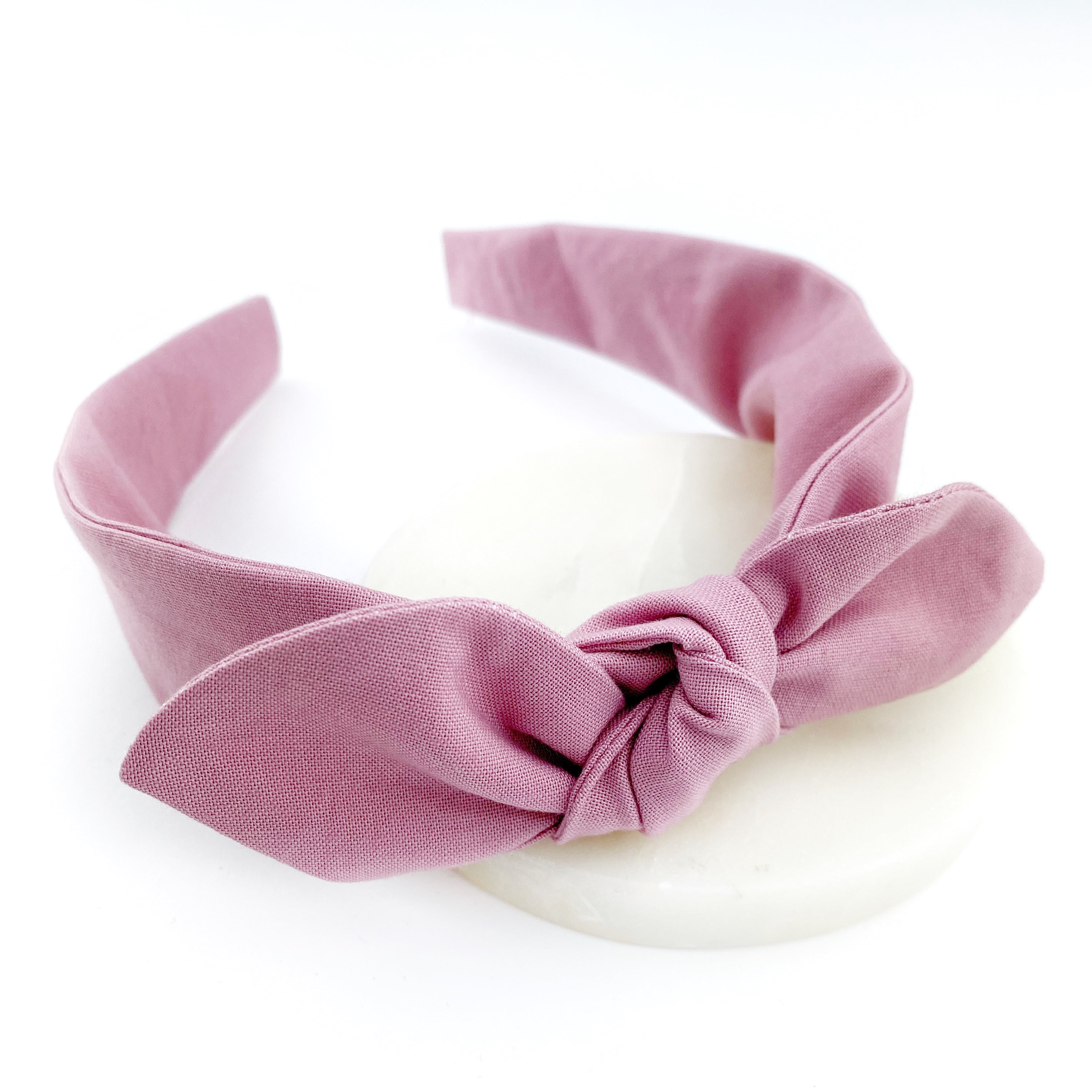 Knot Bow Headband - Dusty Rose Pink