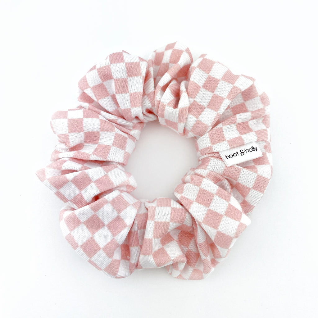 Scrunchies - Light Pink Checkers - REGULAR