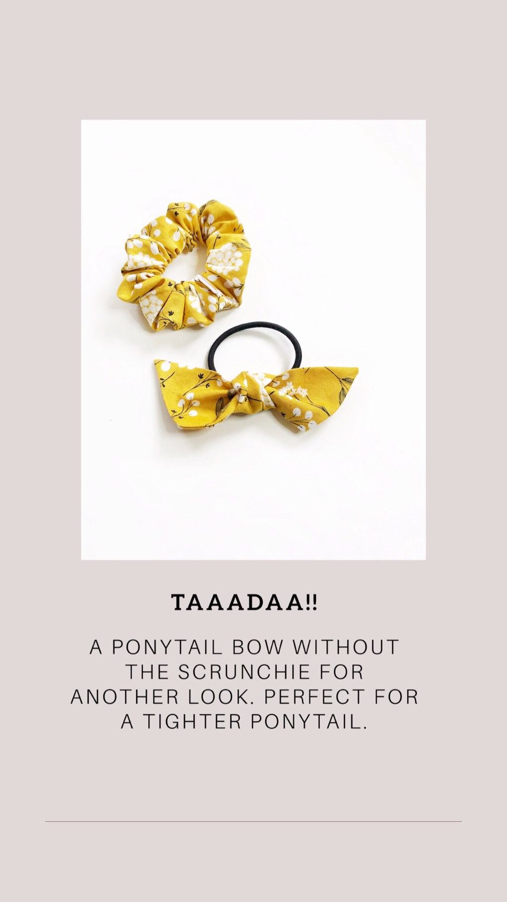 Knot Scrunchies - Black Plaid