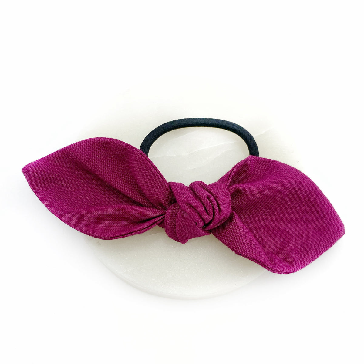 Ponytail Bow - Burgundy