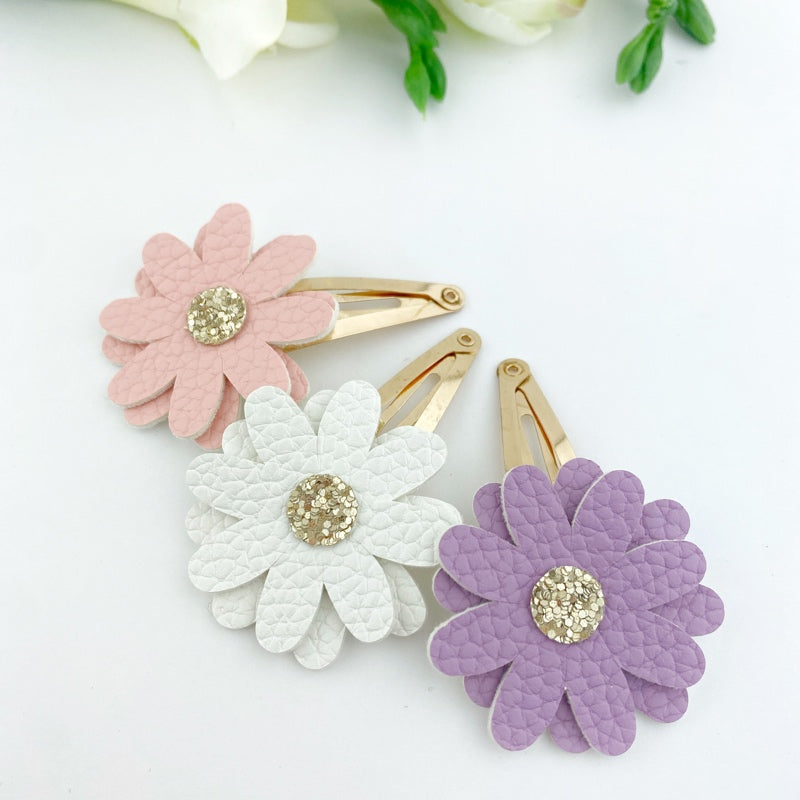 Daisy Flower Snap Clips - Pastels