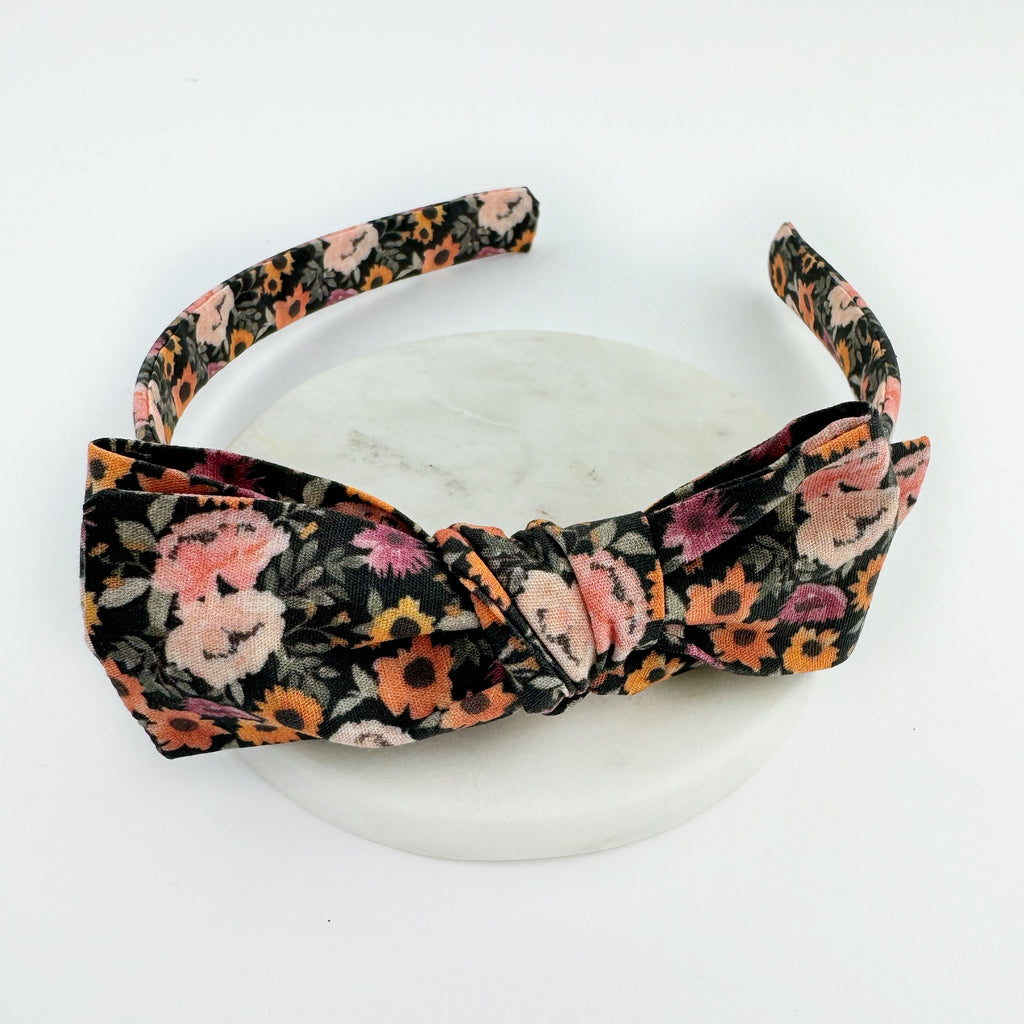 Paris Bow Headband - Midnight Garden